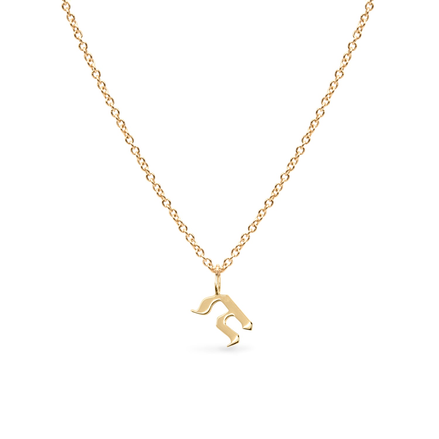 solid gold hebrew letter ג