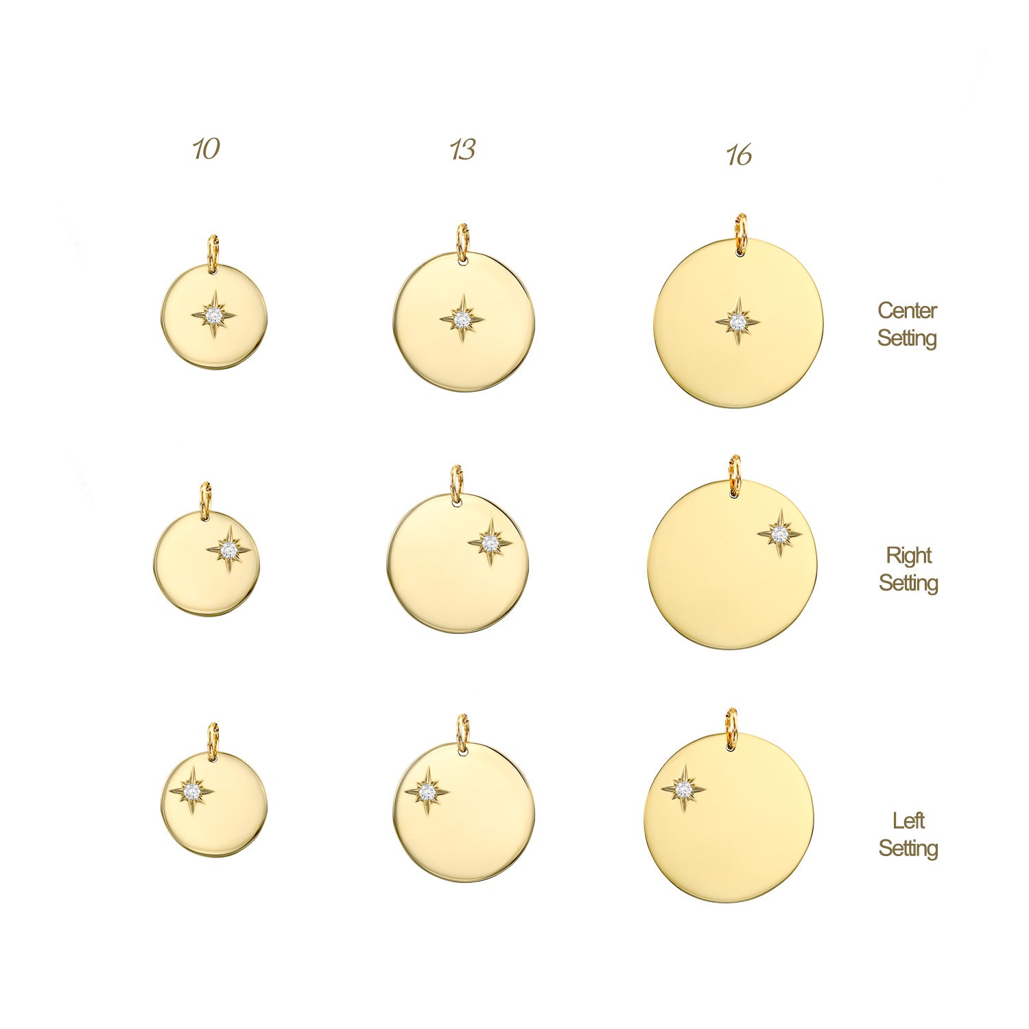 Chiara Gold Necklace with Star Setting