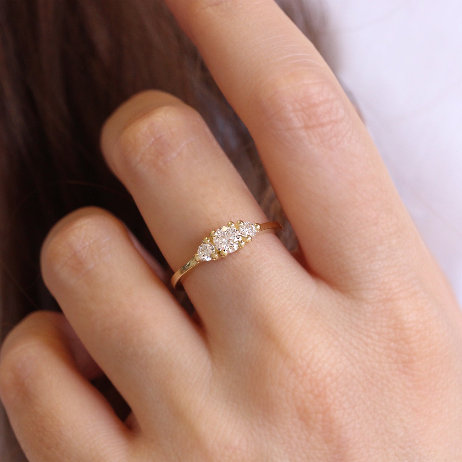 Audrey Gold Ring 4.5mm Diamond