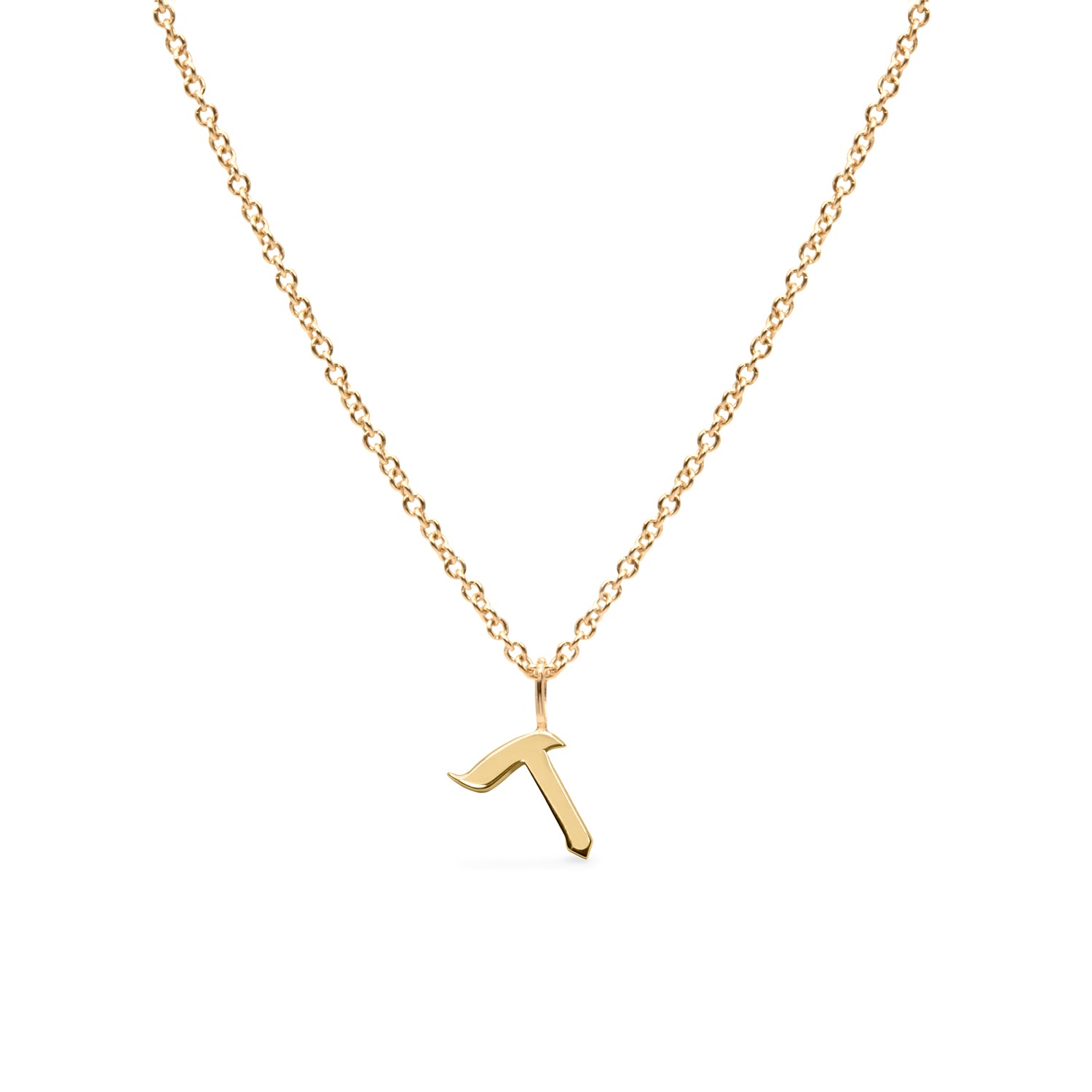 solid gold hebrew letter ד