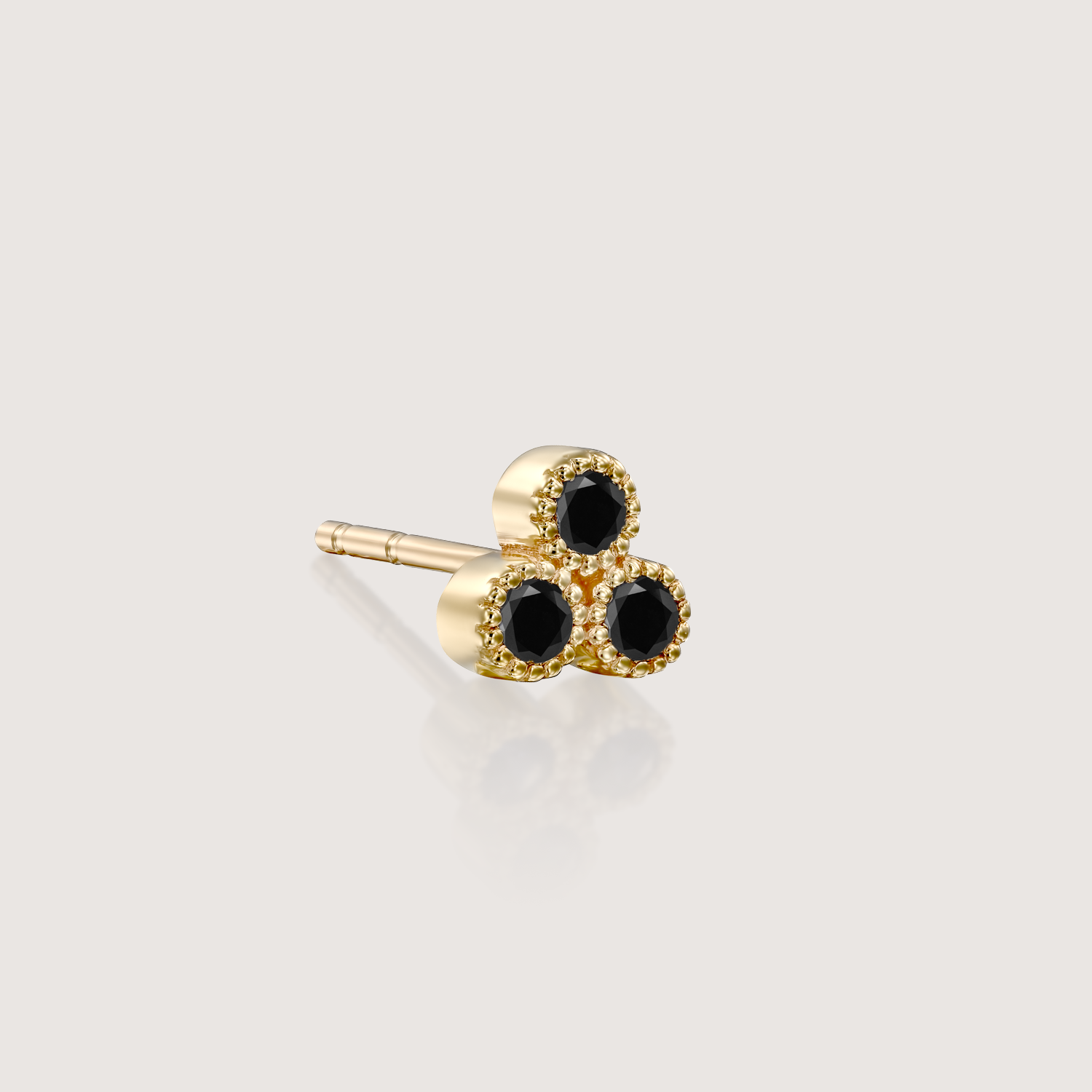 Henrietta Gold earring Black Diamonds