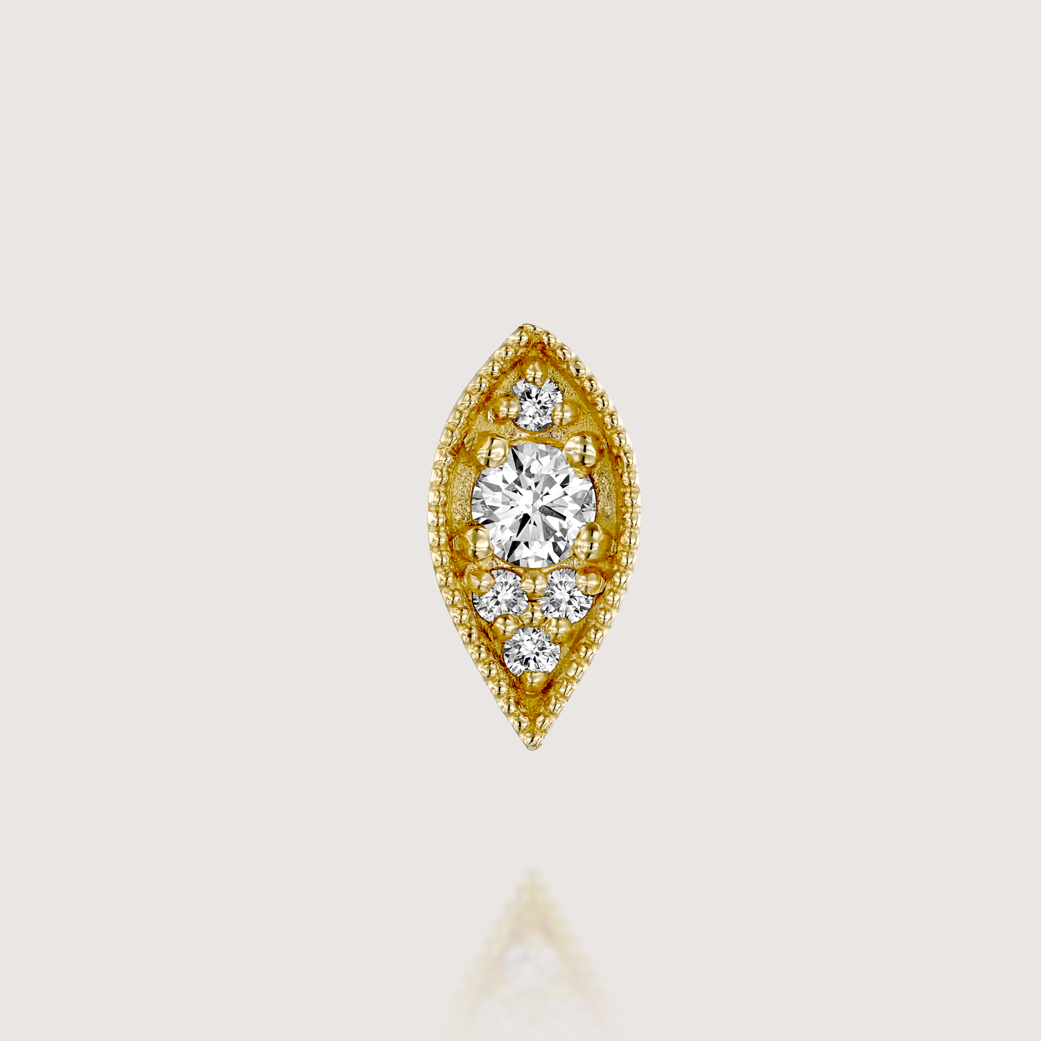 Jane Gold Earring White diamonds