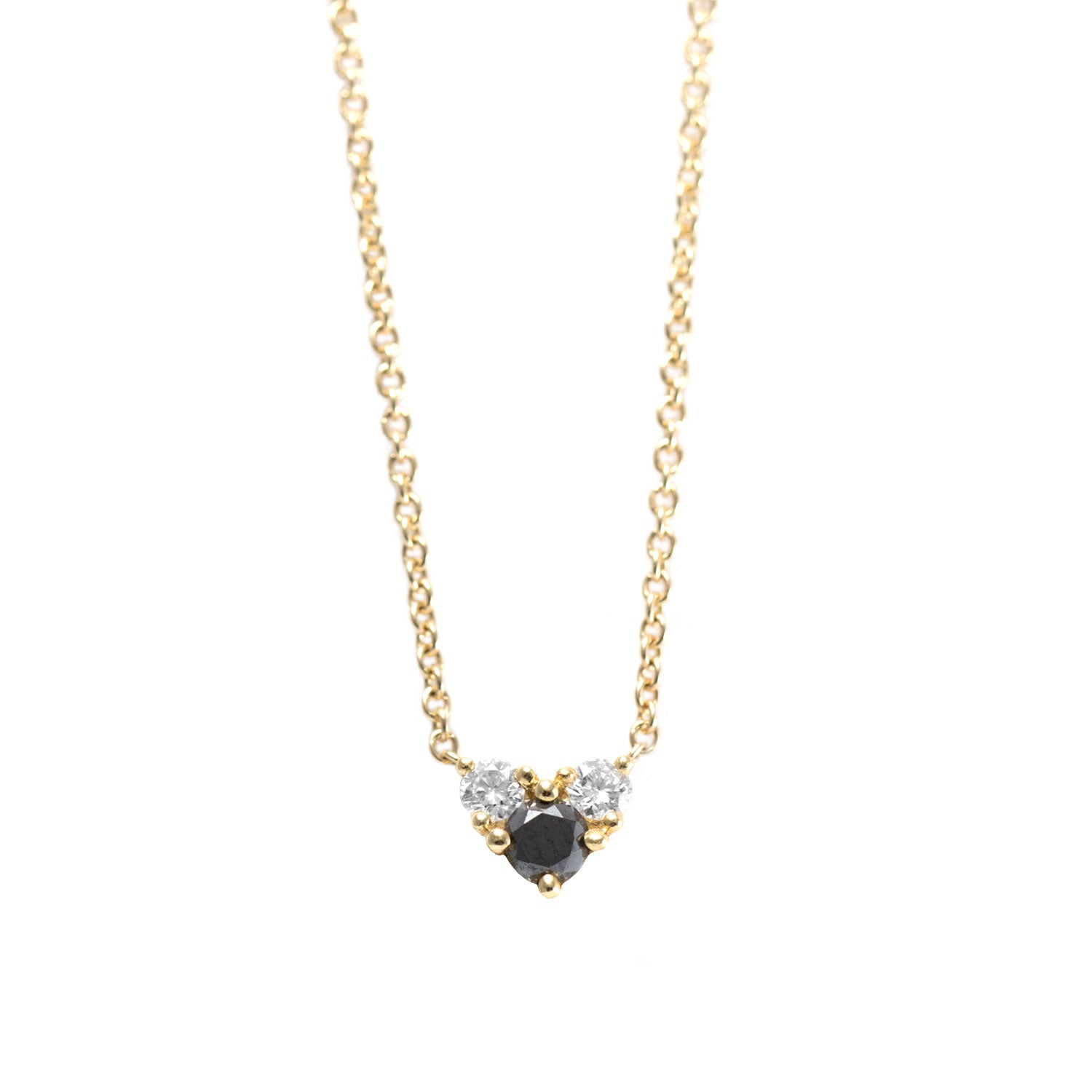 Tatiana Gold Necklace Black & White Diamonds