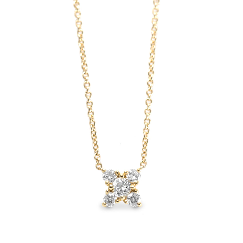 Valentina Gold Necklace White Diamonds