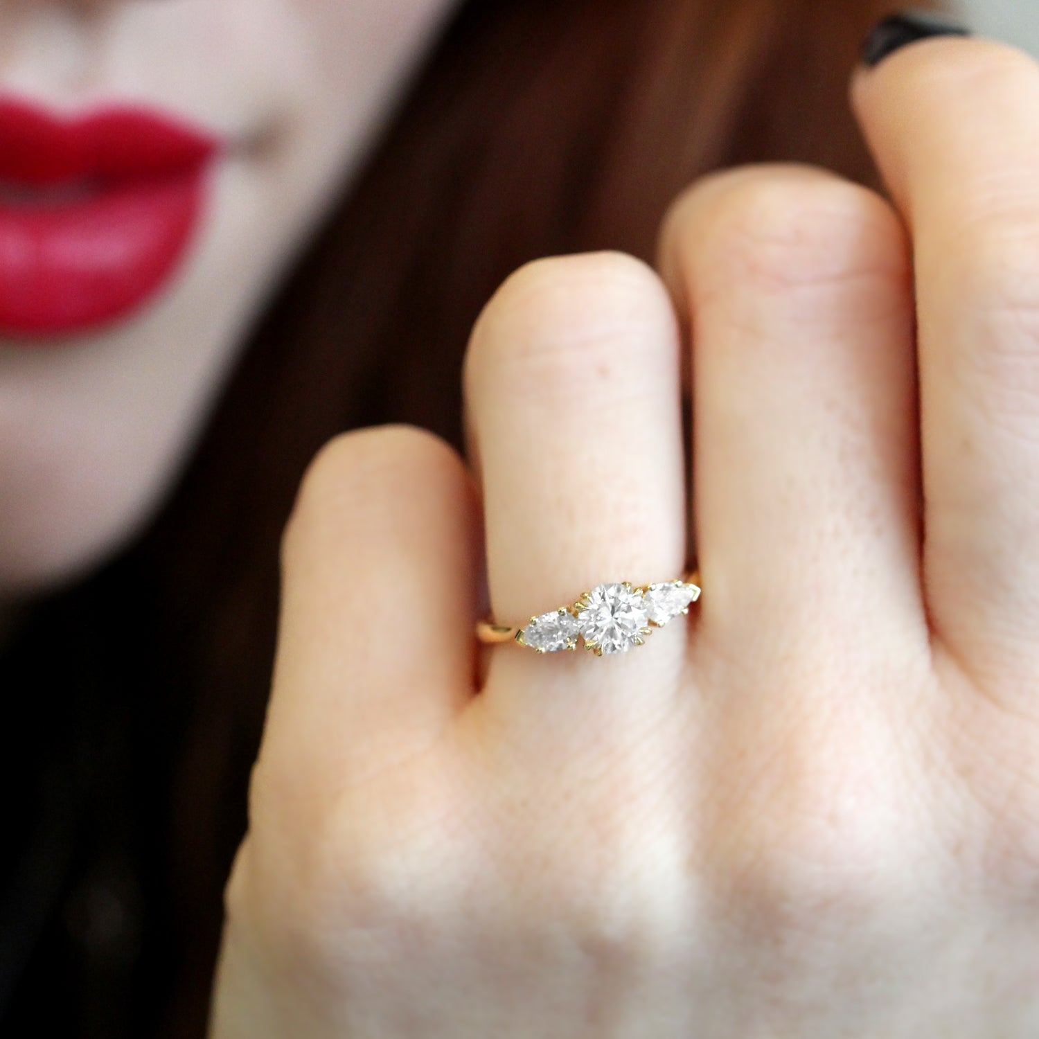pear cut white diamonds