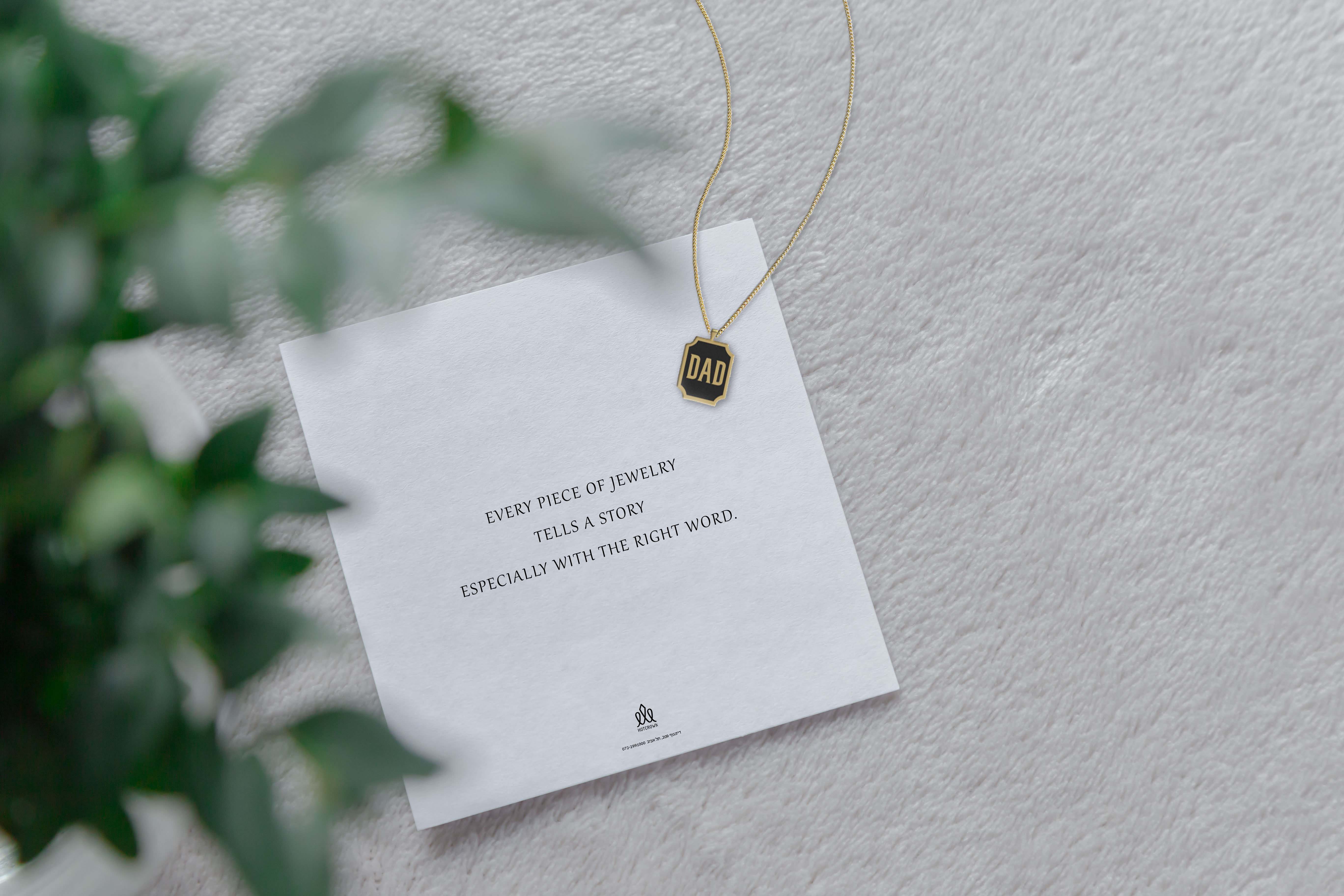 Enamel DAD / MOM Necklace