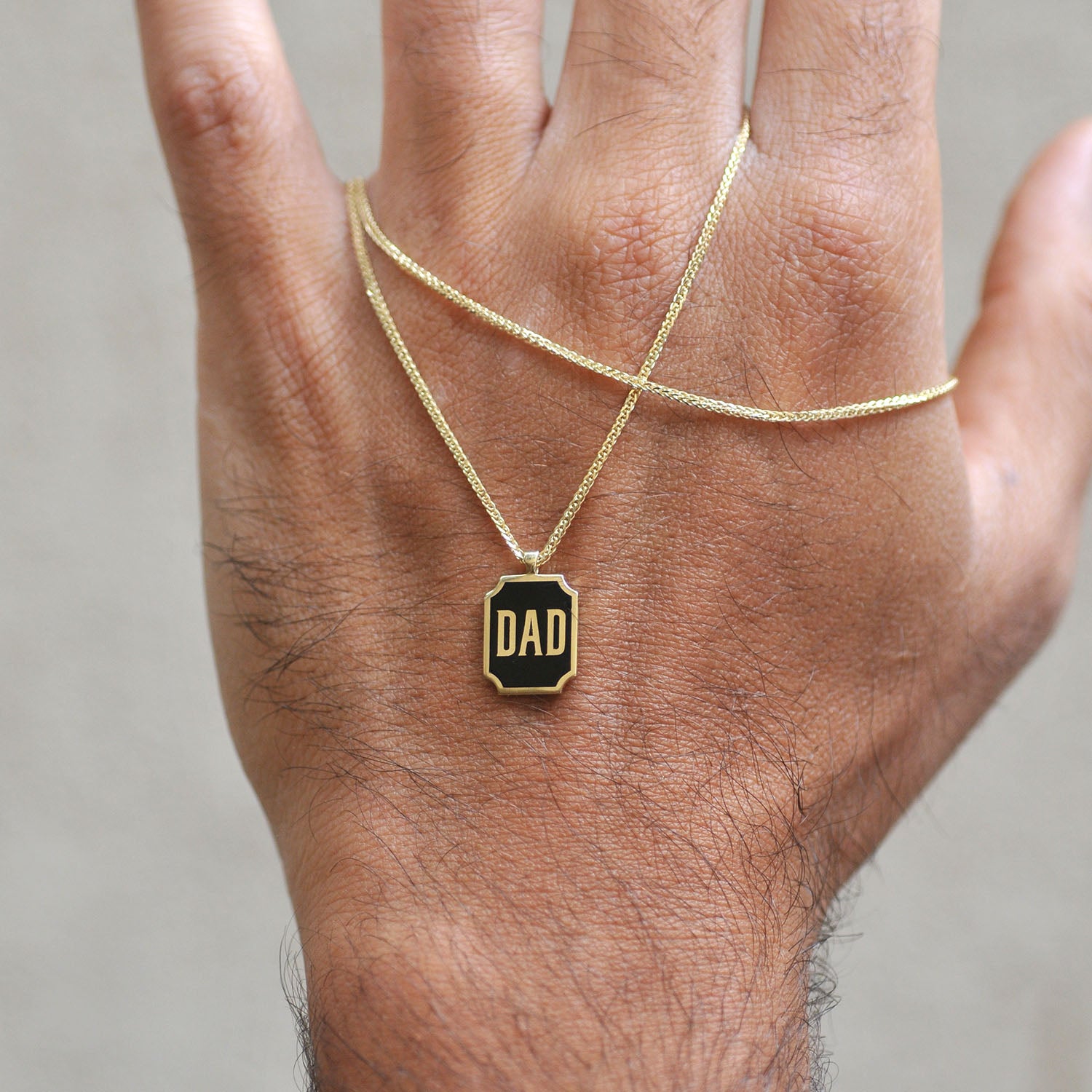 Enamel DAD / MOM Necklace