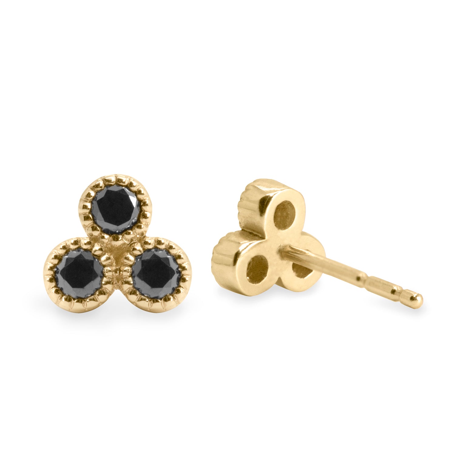 Henrietta Gold earring Black Diamonds