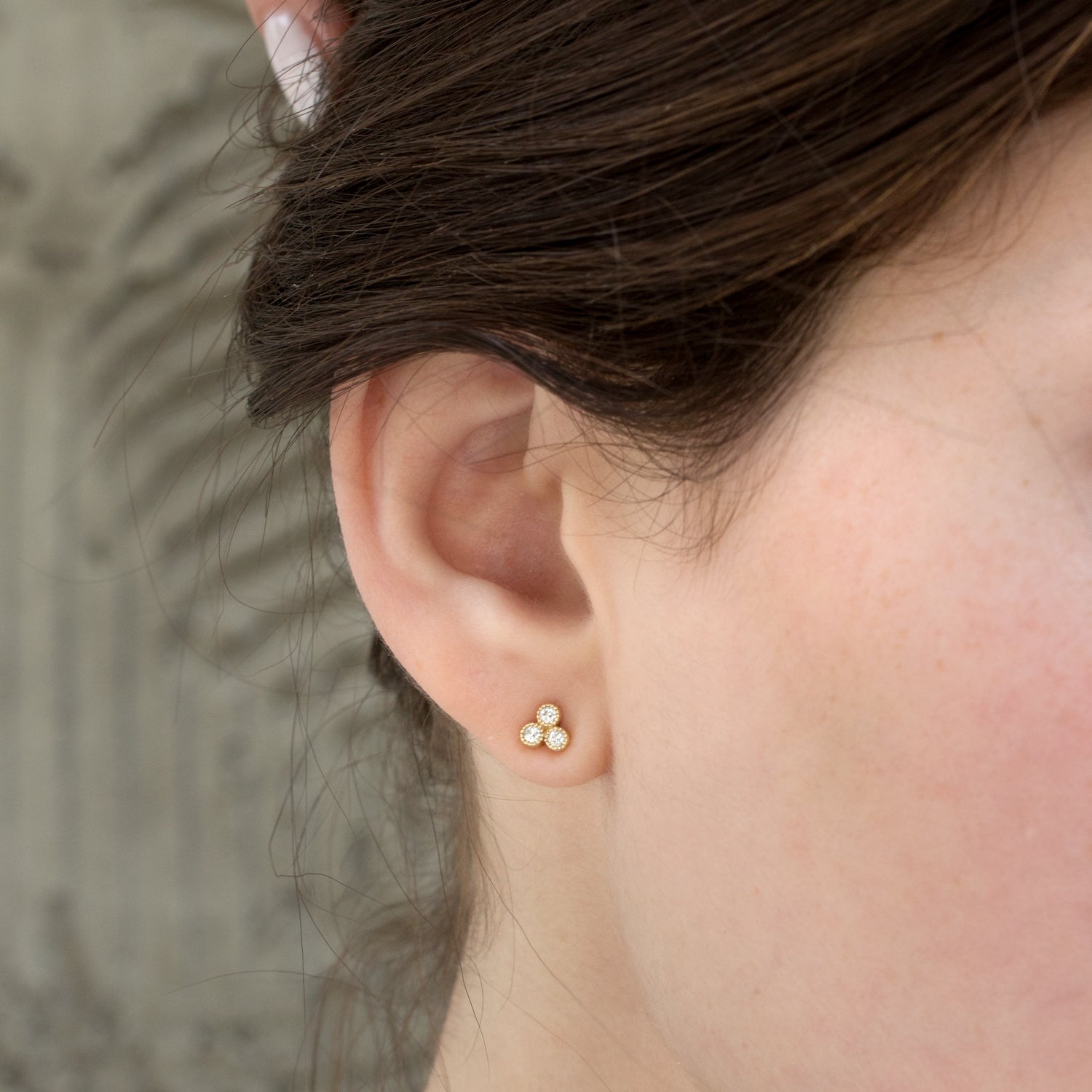 Henrietta Gold Earring White Diamonds