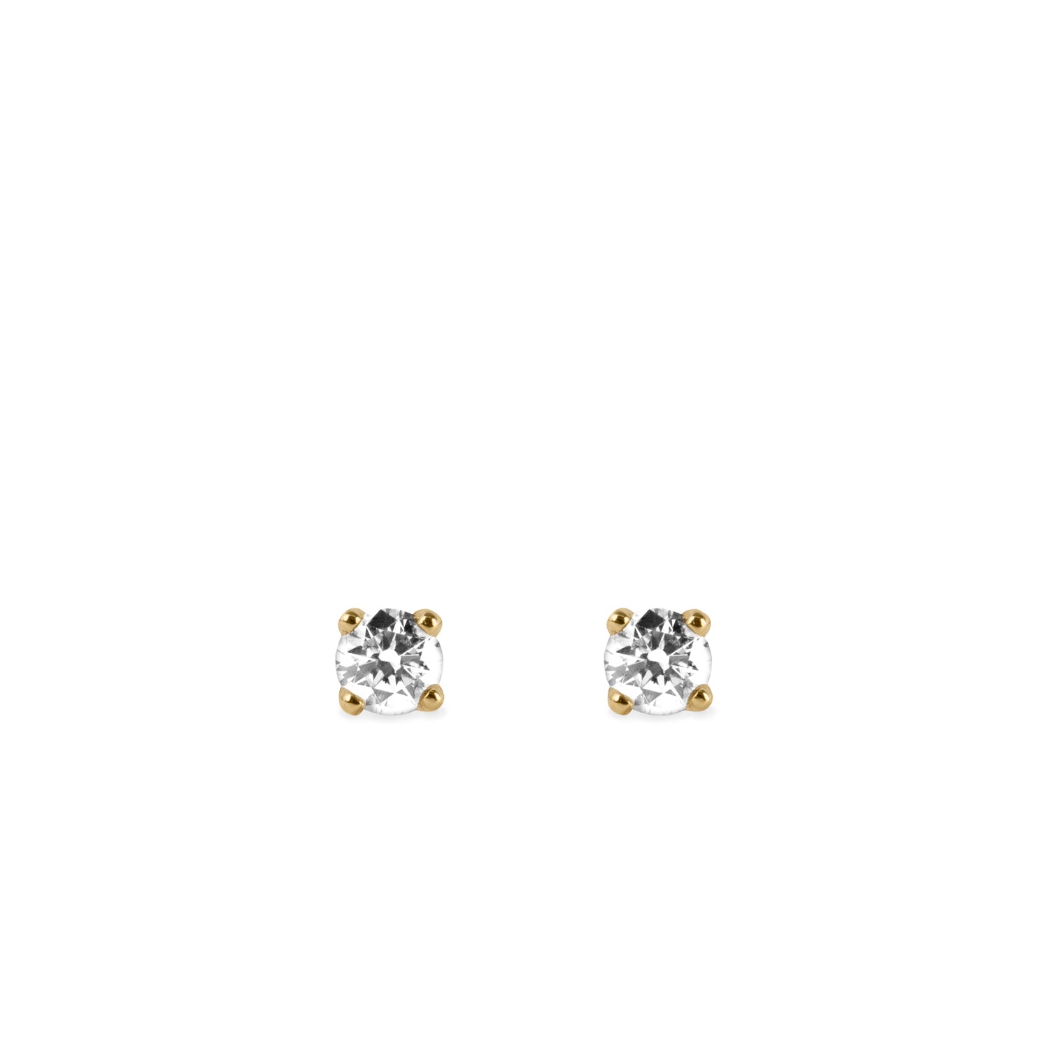 white diamond stud earrings