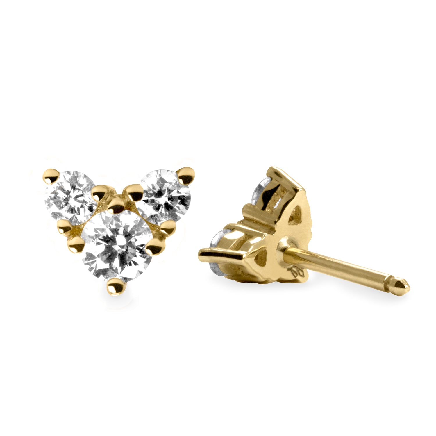 Tatiana Gold Earring White Diamonds