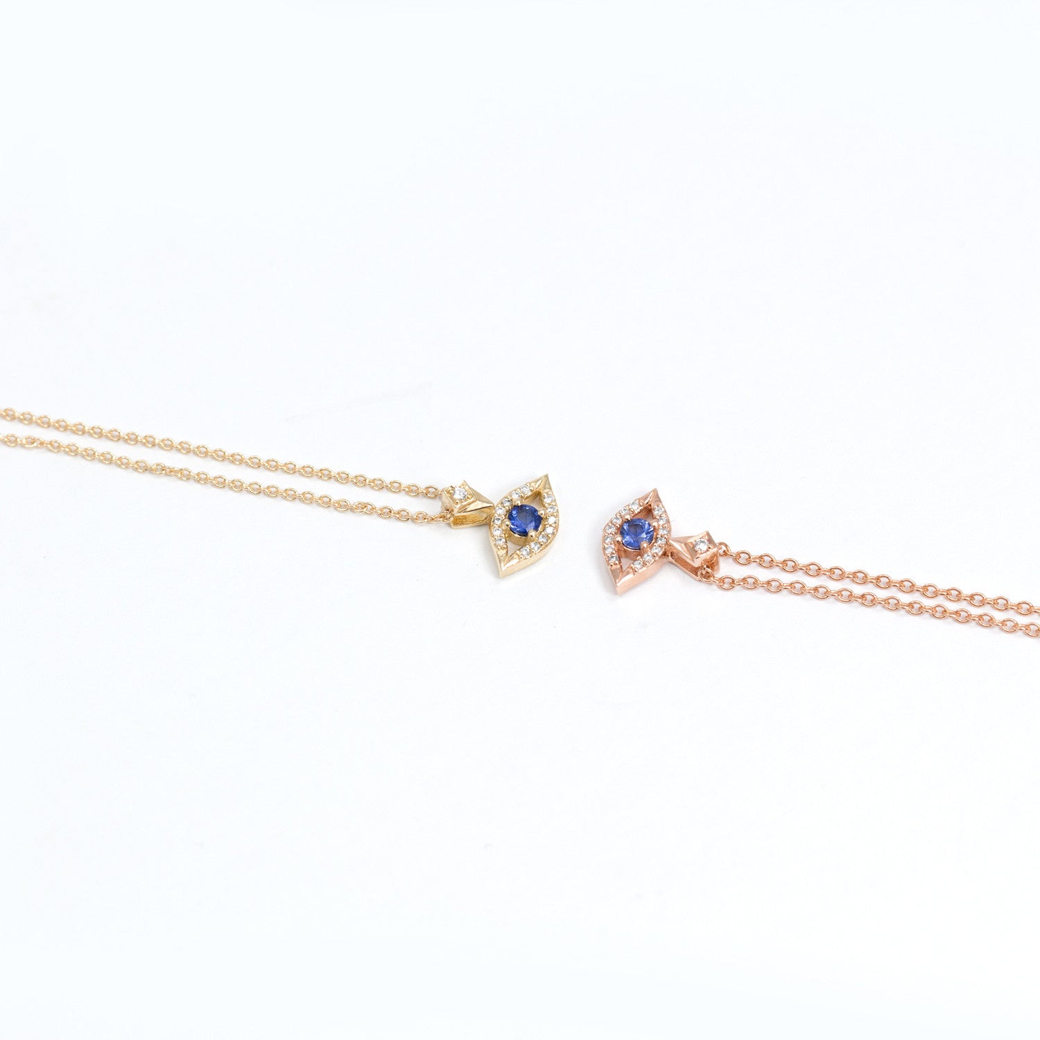 gold necklace against evil eye