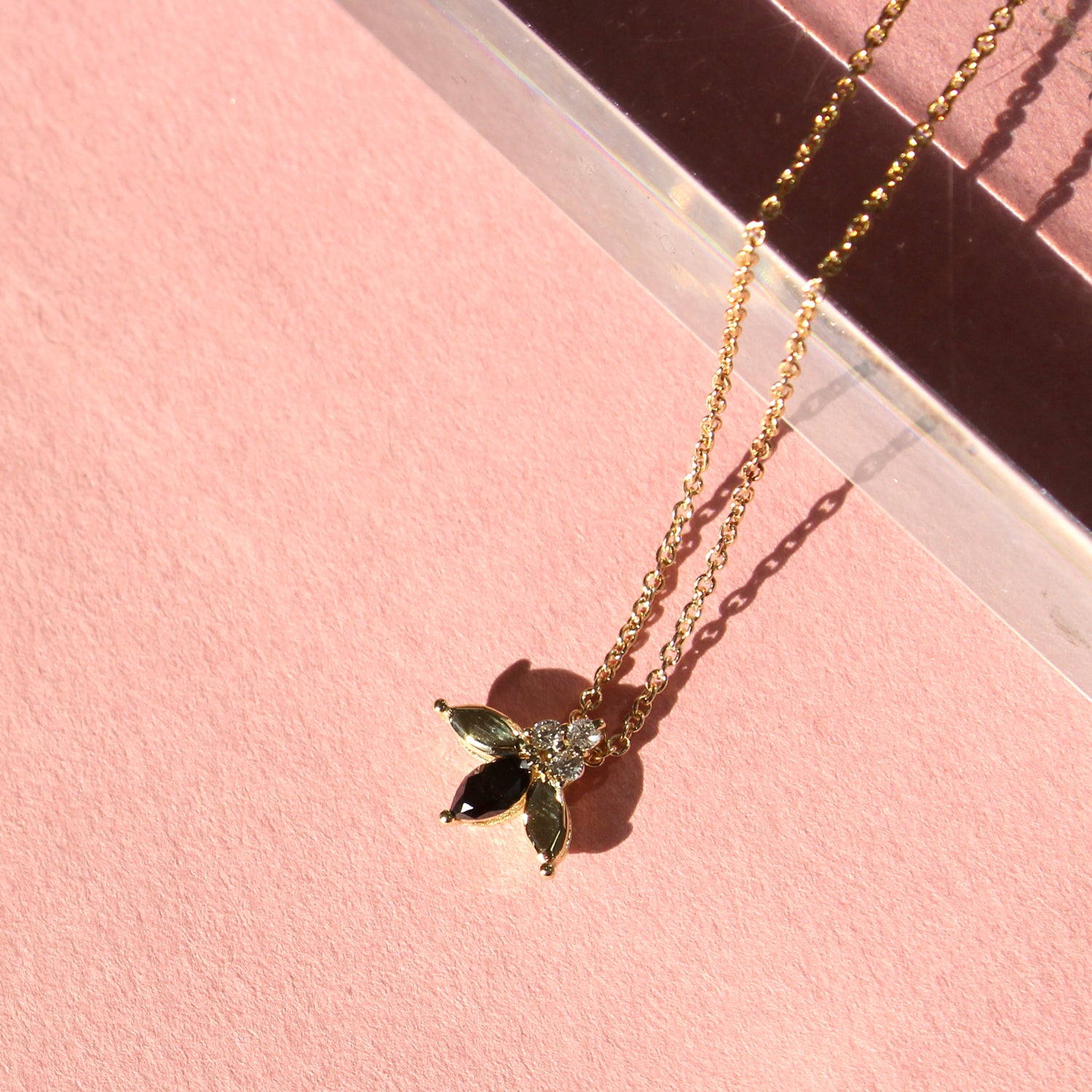 black and white diamonds necklace