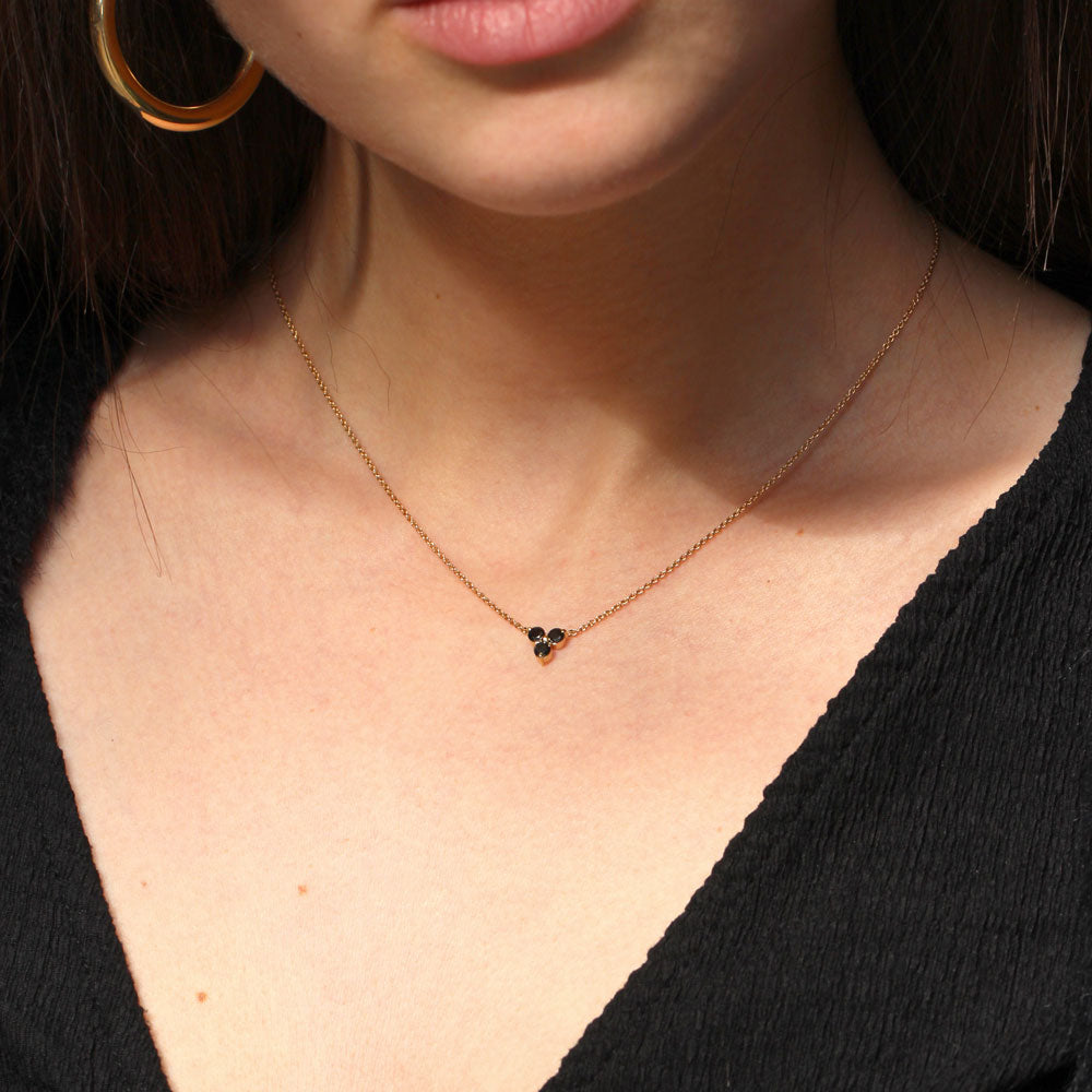 Grace Necklace Black Diamonds