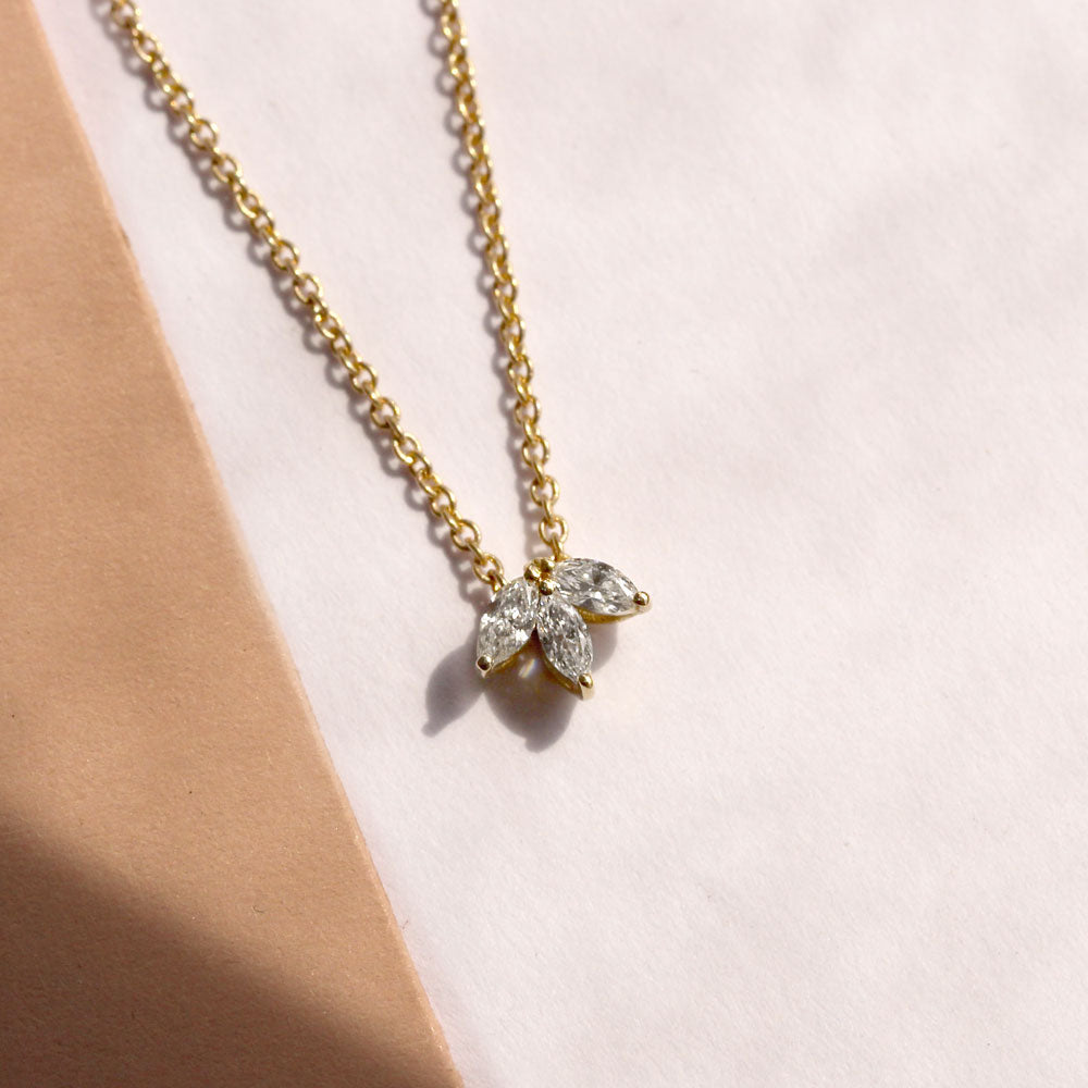 marquise diamonds necklace