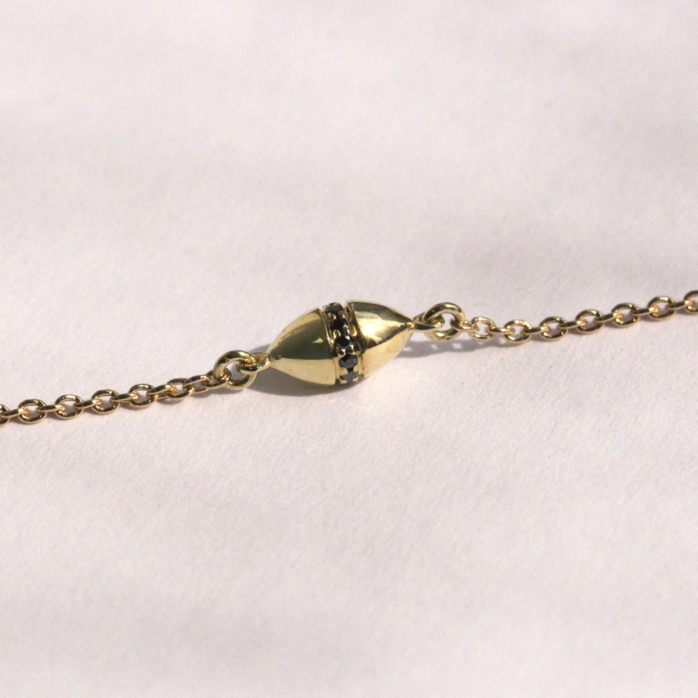 Coco Encrusted Bracelet Black Diamonds