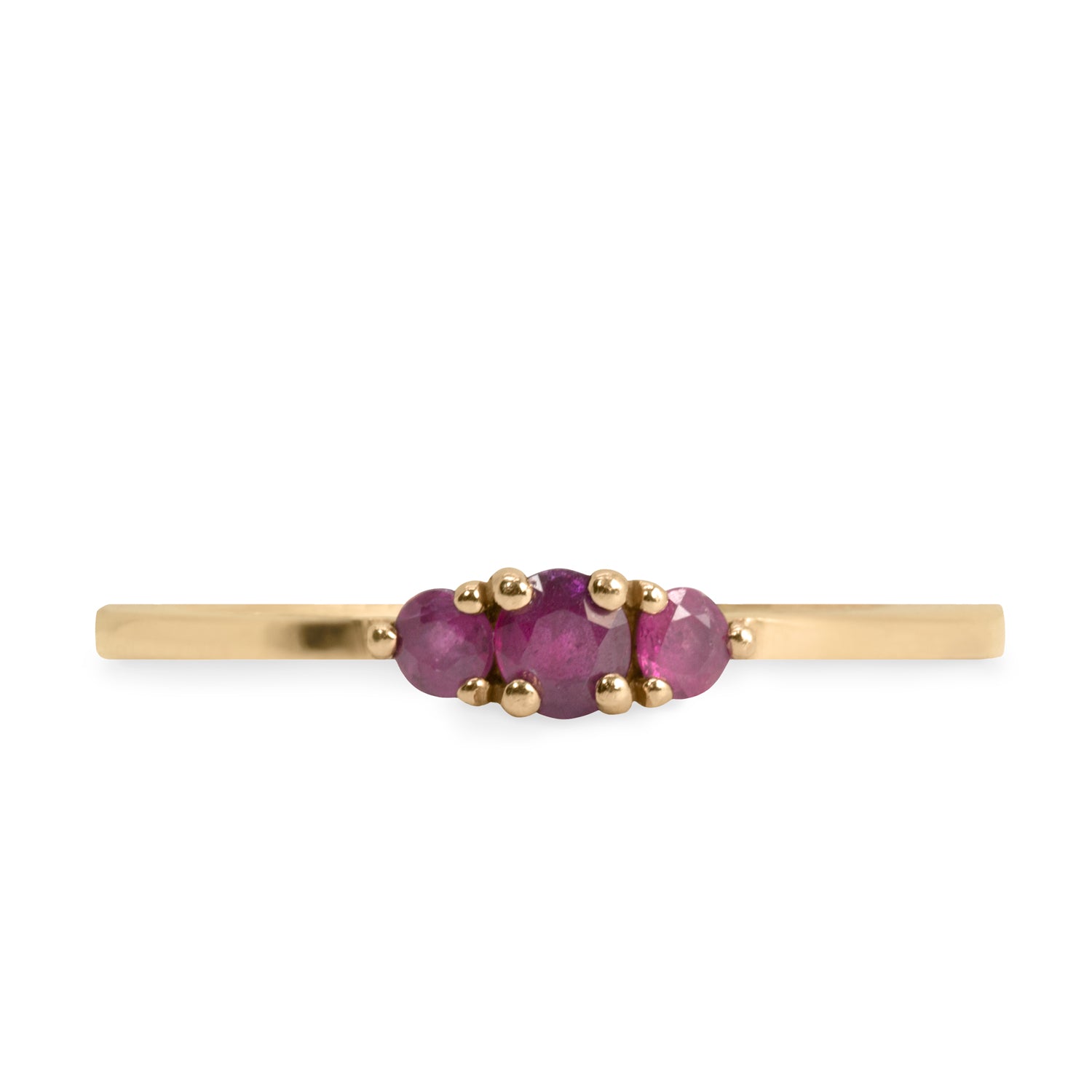 Audrey Gold Ring 3mm Ruby