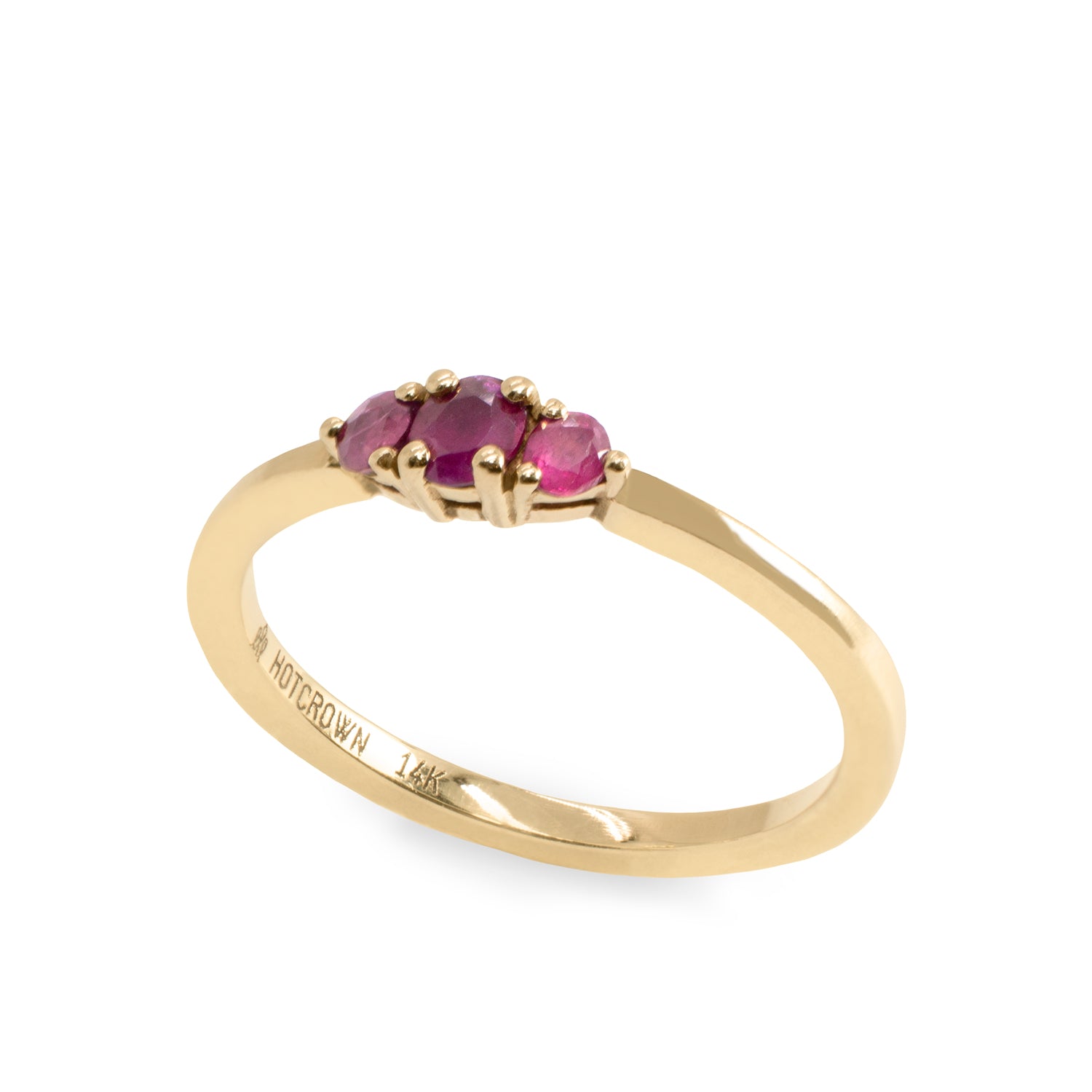 Audrey Gold Ring 3mm Ruby