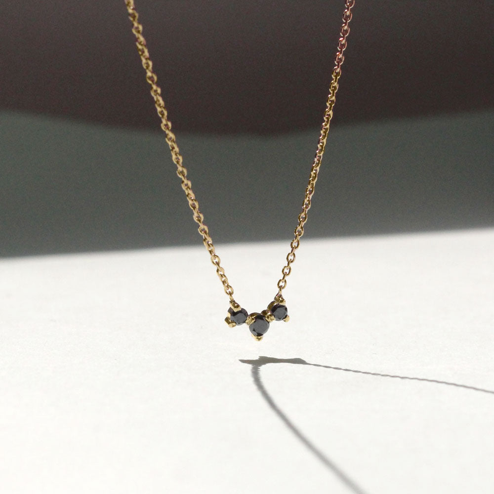 Frida Necklace with Black Diamonds