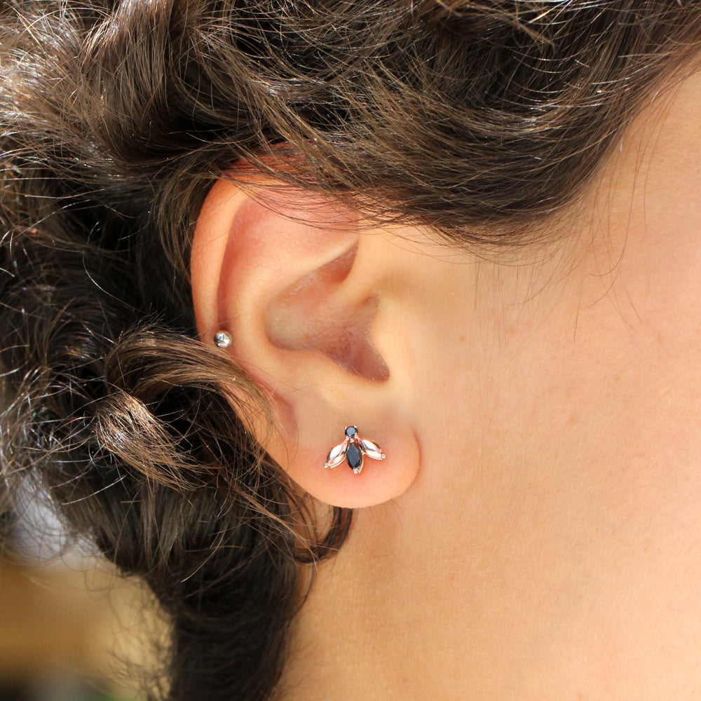 Pauline Félicité Earring With Black Diamonds