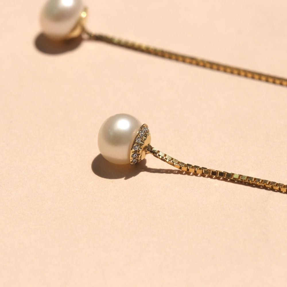 Ashley Earring with Pearls and Diamonds