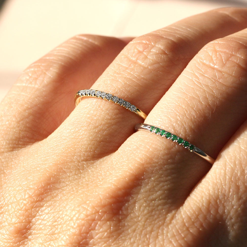 Kelly Ring Yellow With 11 White Diamonds