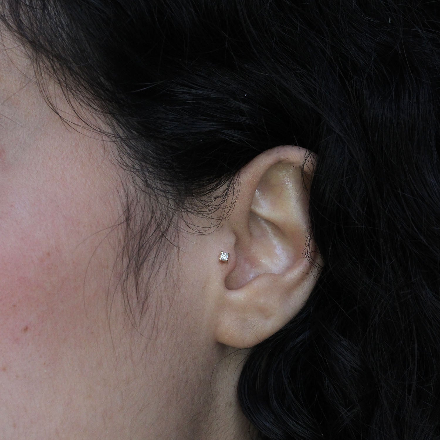 Martina Piercing Earring 2mm White Diamond