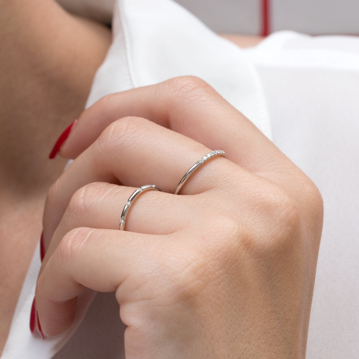 Kelly Ring With White Diamonds