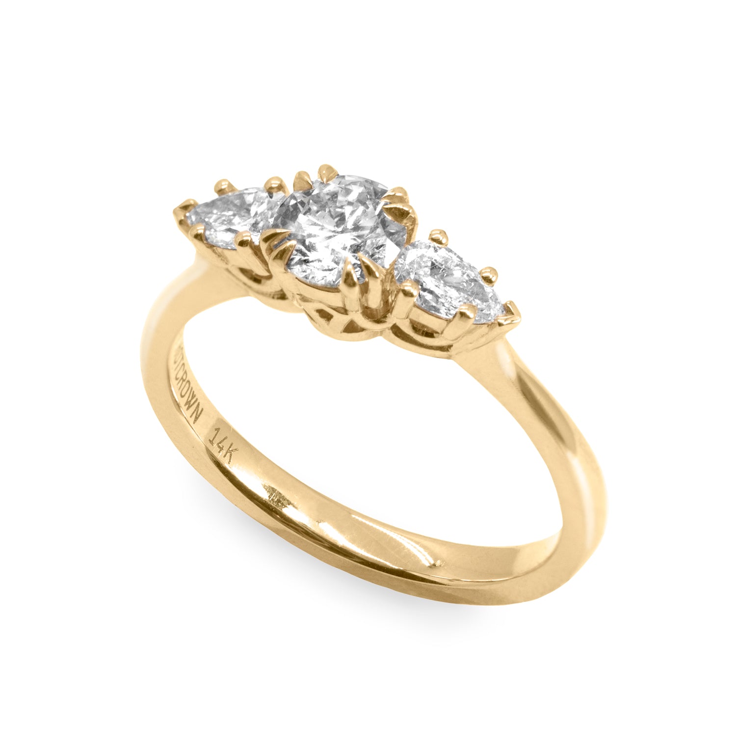 pear and round diamonds