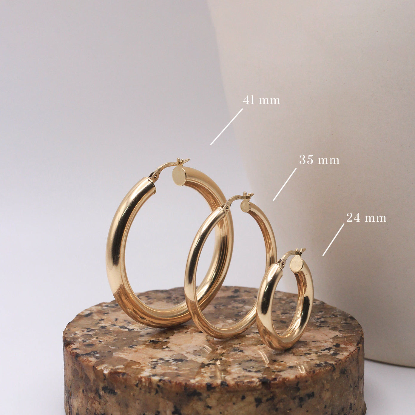 Brandy Gold Hoop Earring 35 mm