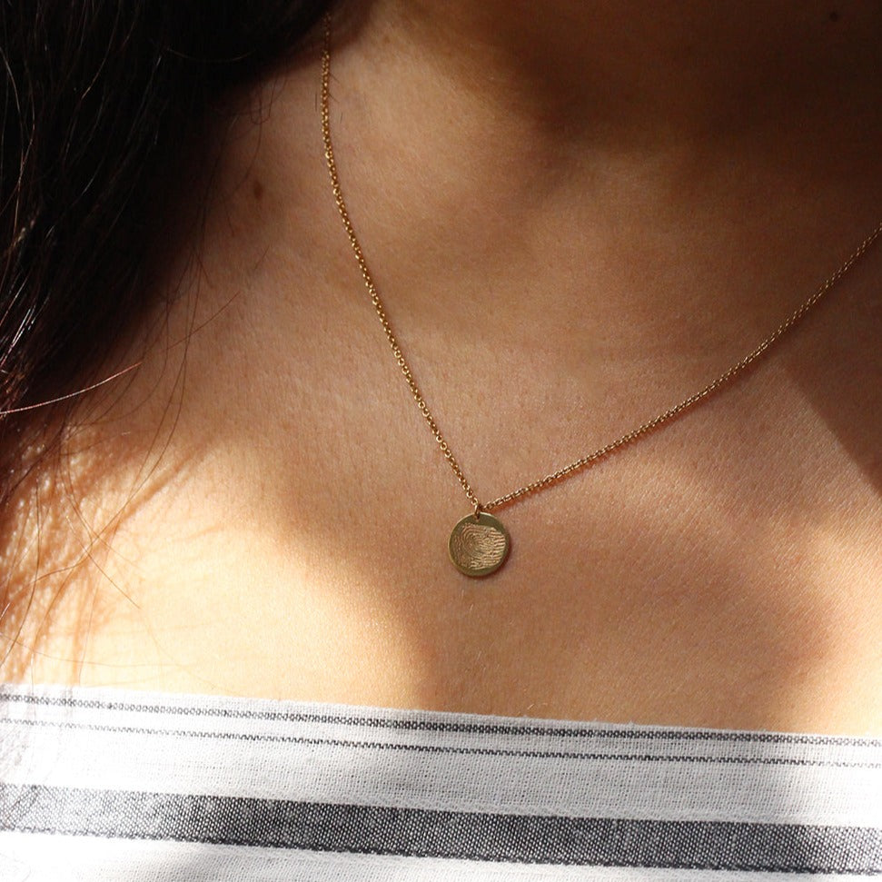 Chiara Gold Necklace With Fingerprint