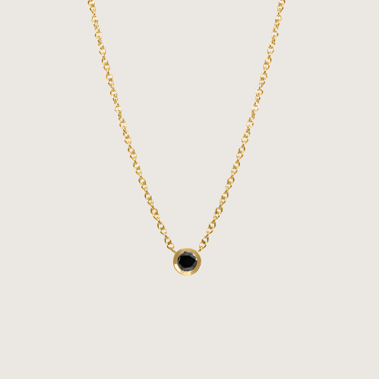 Margarita Gold Necklace Black Diamond