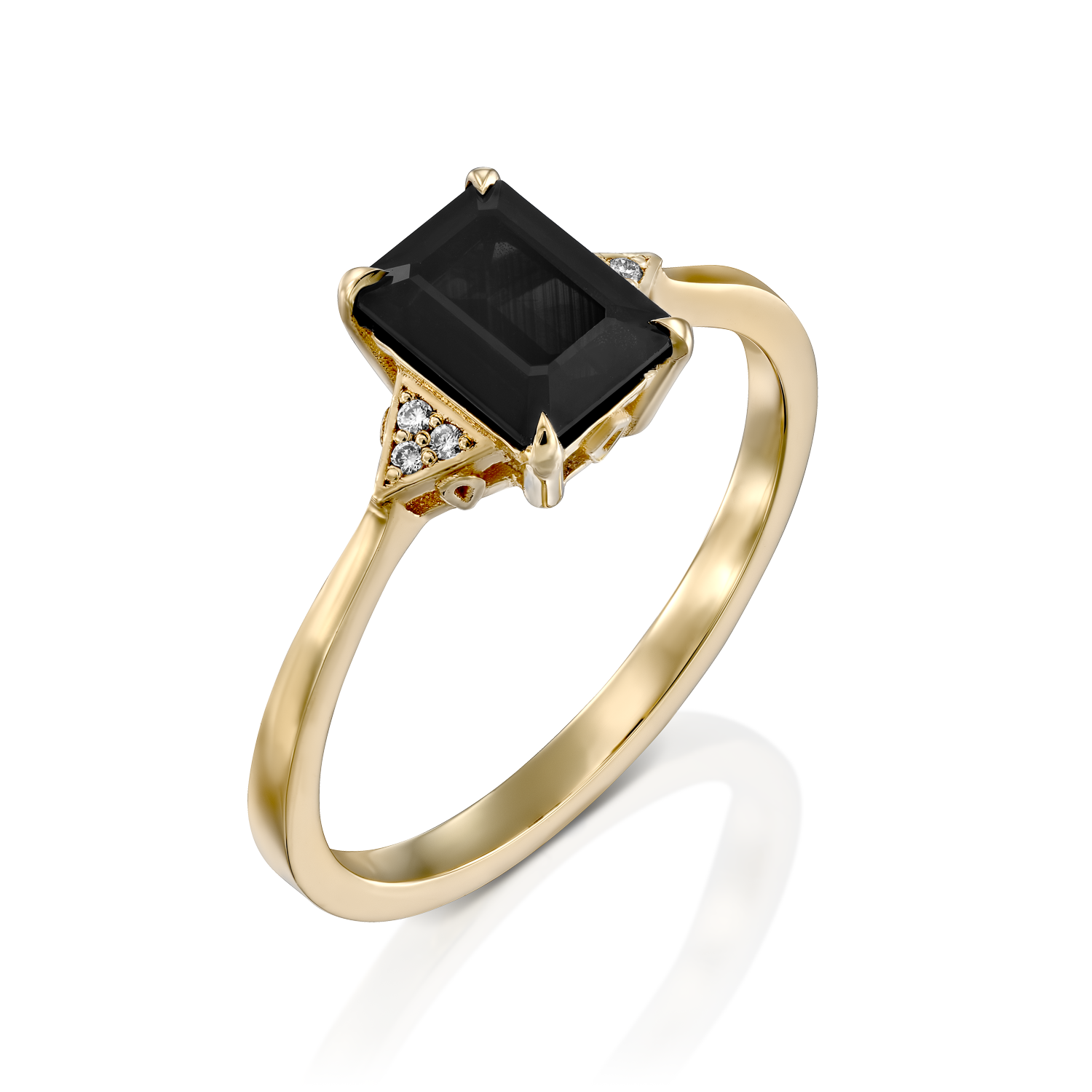 Meghan Ring With Black Diamond