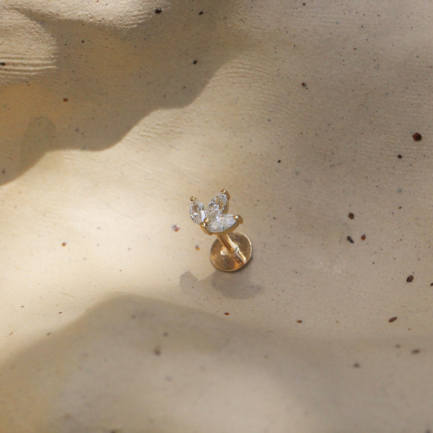 Francoise Piercing Earring White Diamonds