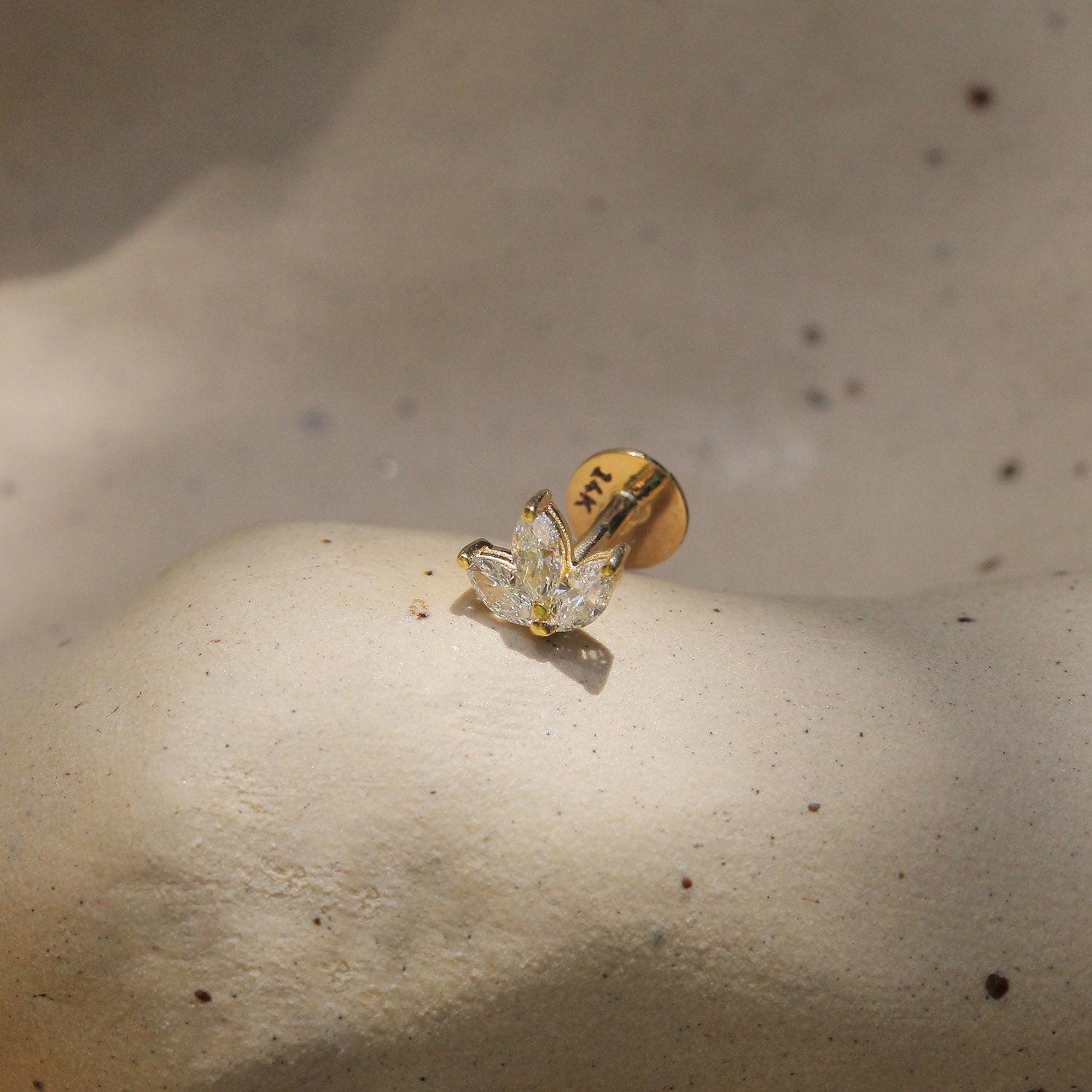 Francoise Piercing Earring White Diamonds
