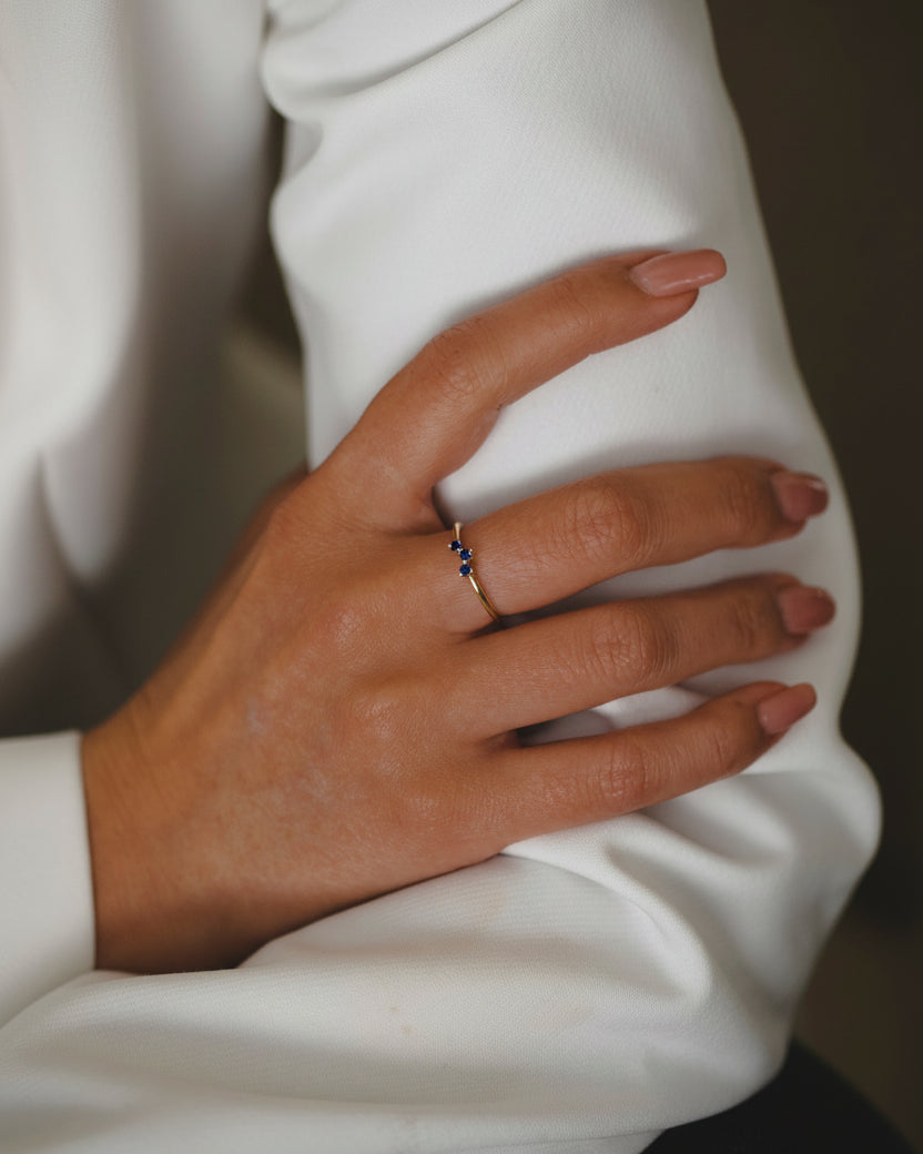 Frida Gold Ring Sapphire
