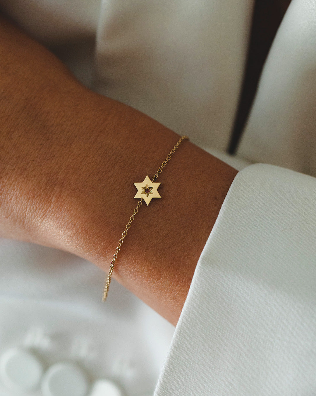 The Gaza envelope Shield Star Of David Gold bracelet