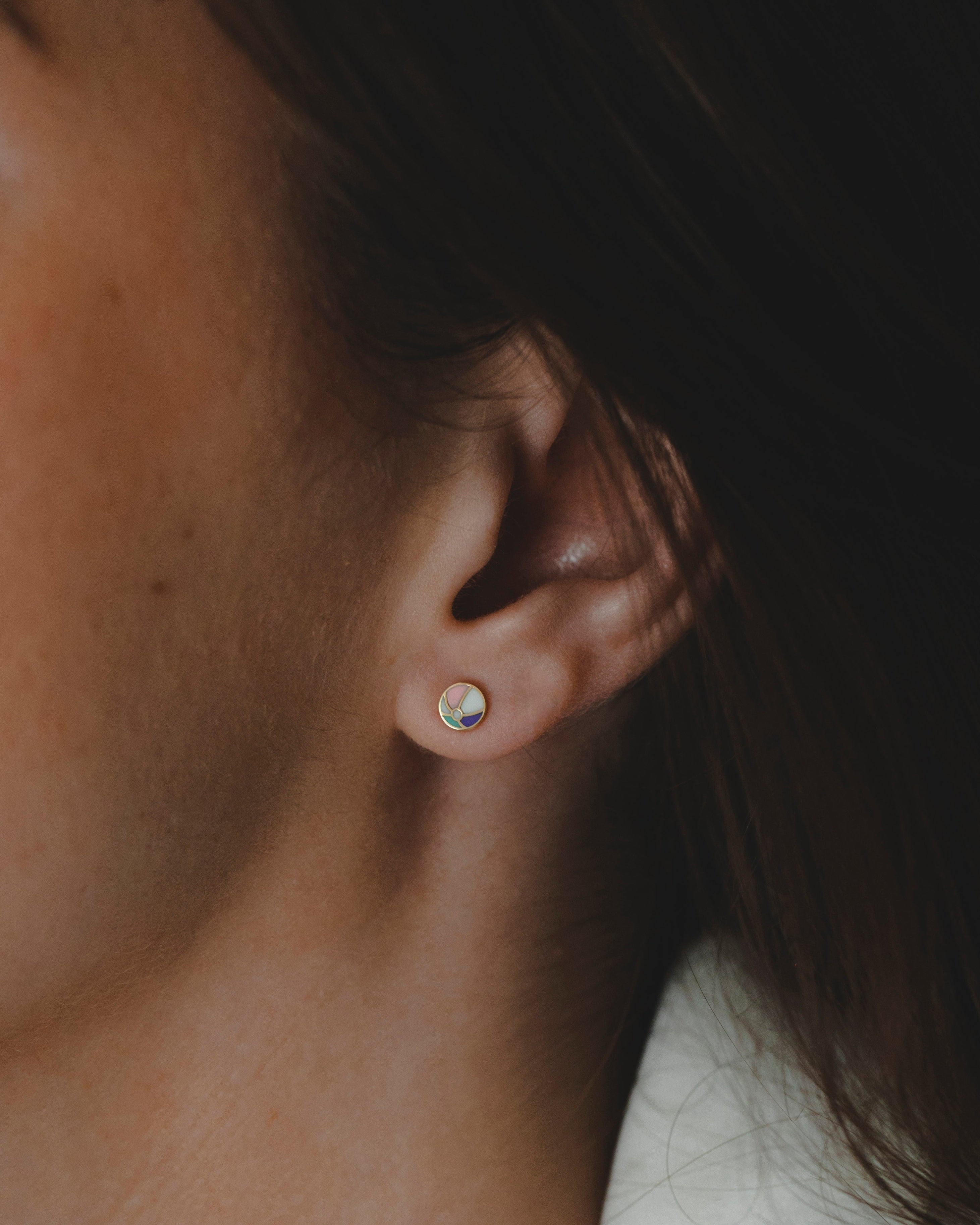 Gold Large Beach Ball Earring