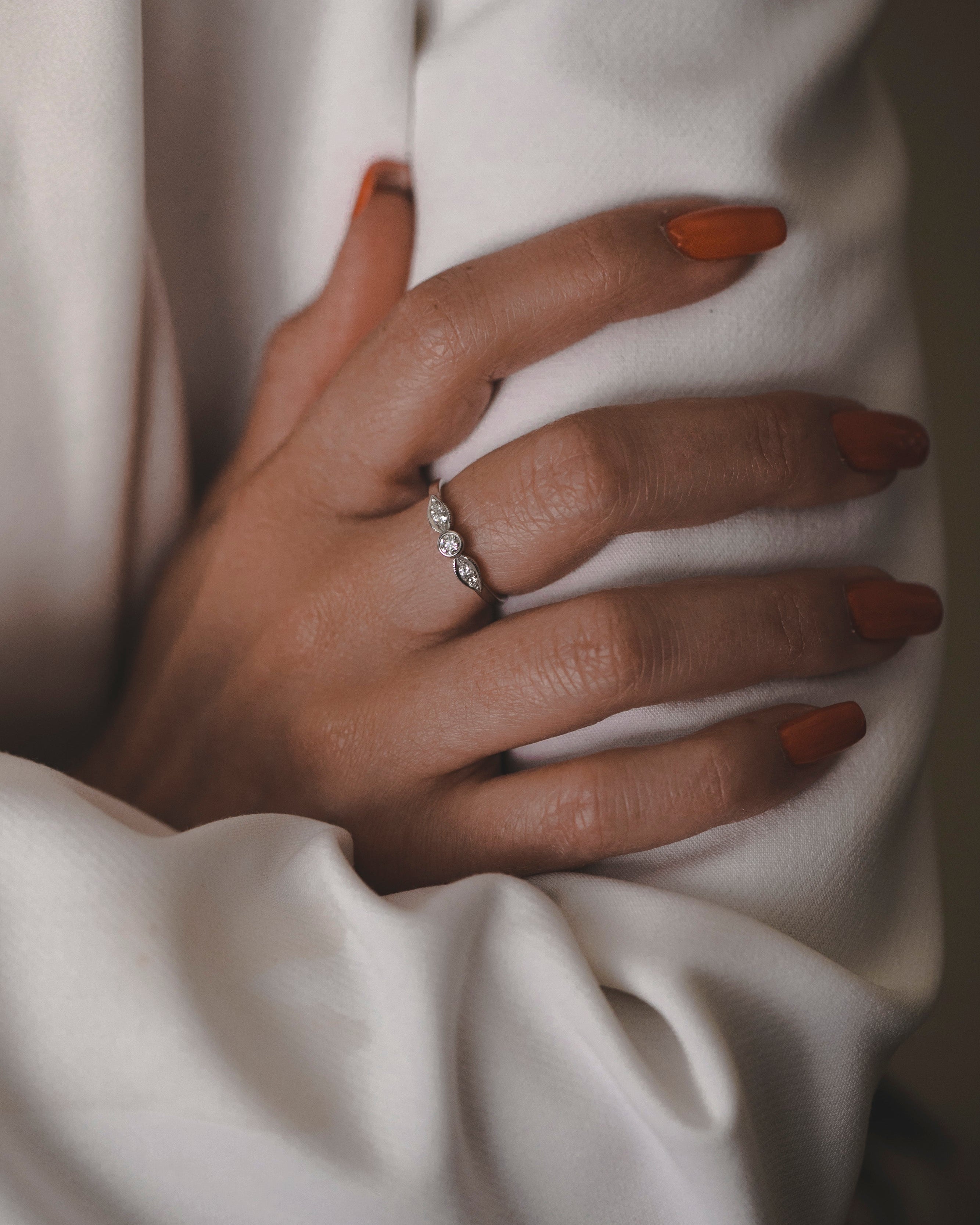 Heleni Gold Ring White 3mm Diamond