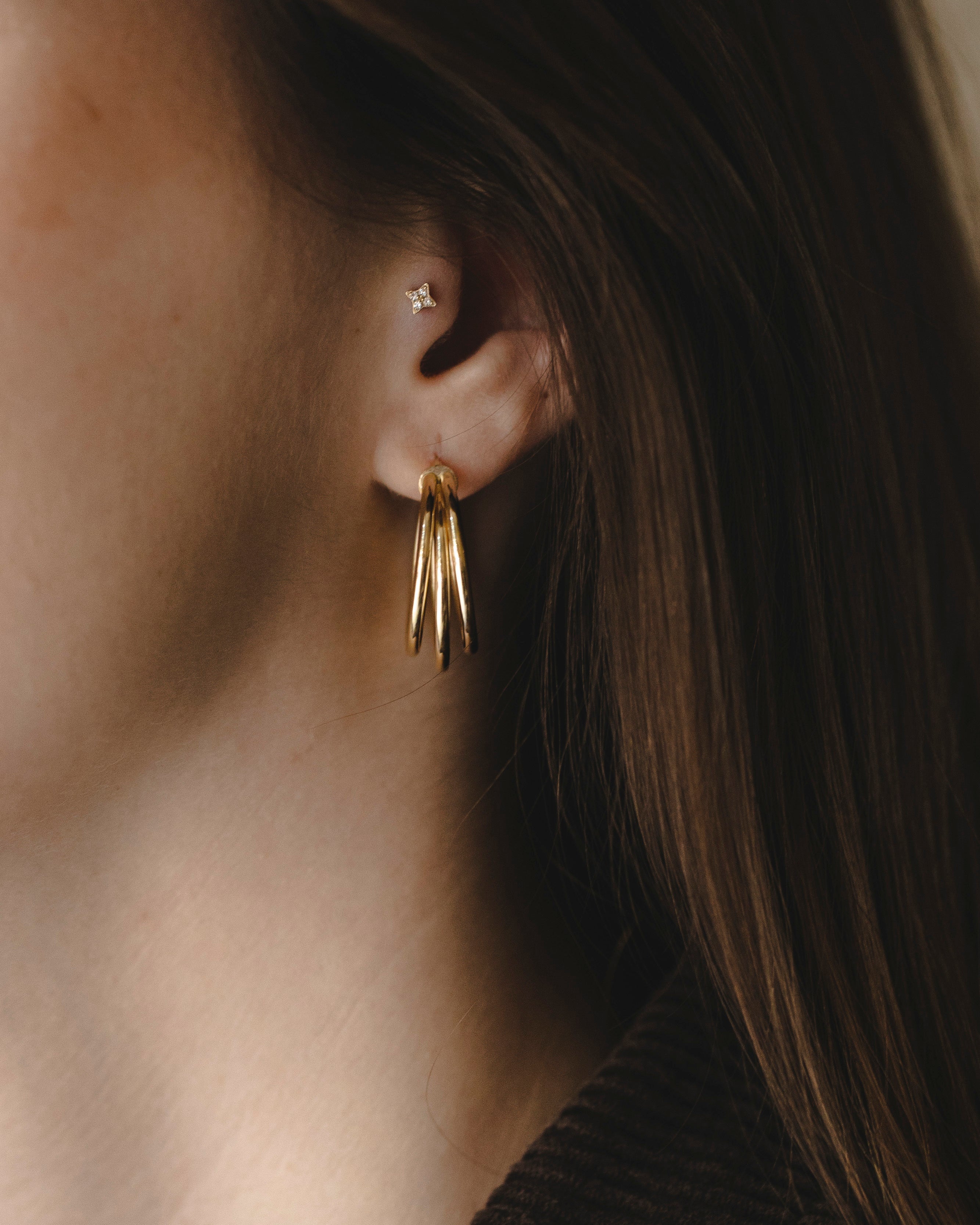 Erica gold hoop earring