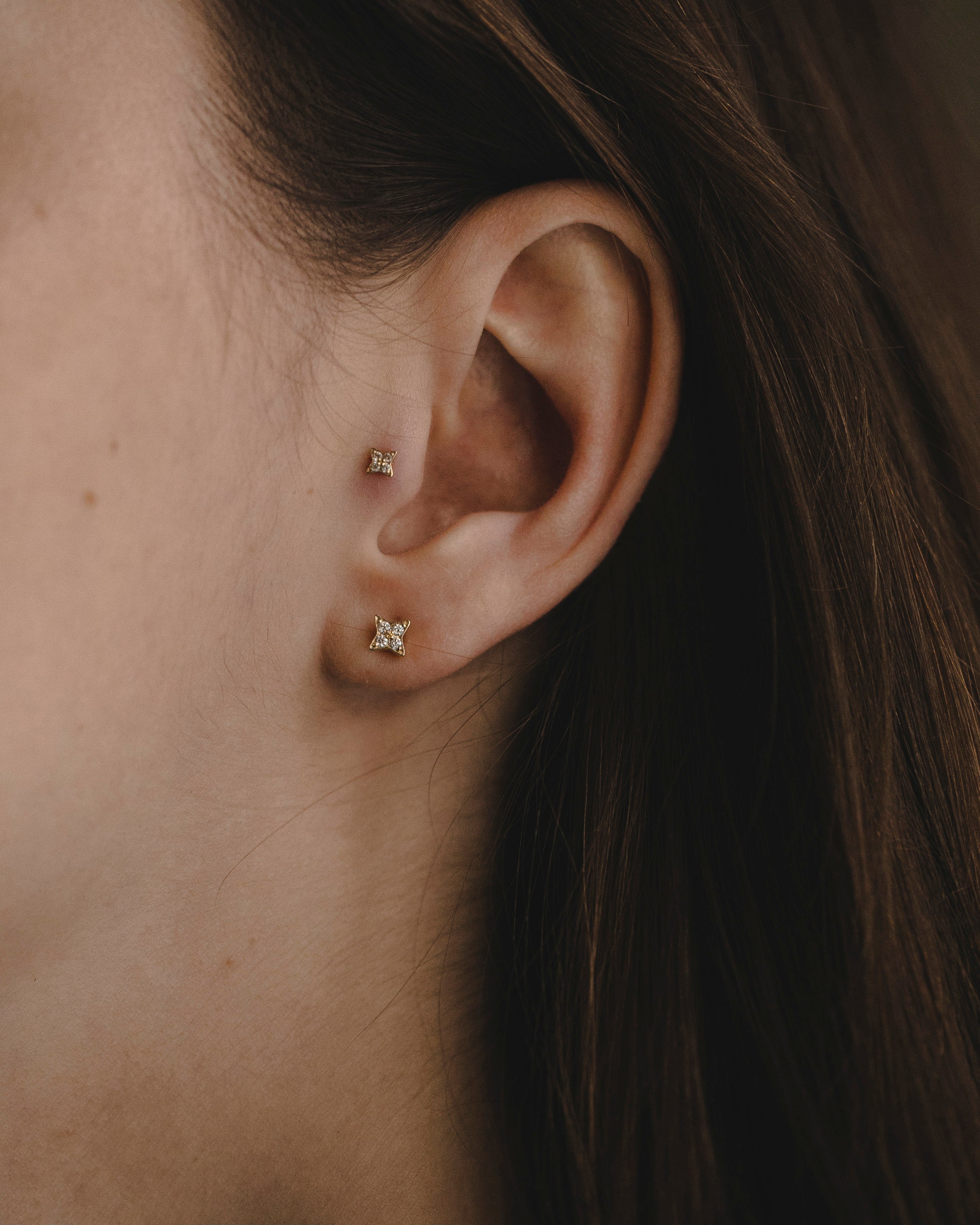 Venus Earring With White Diamonds
