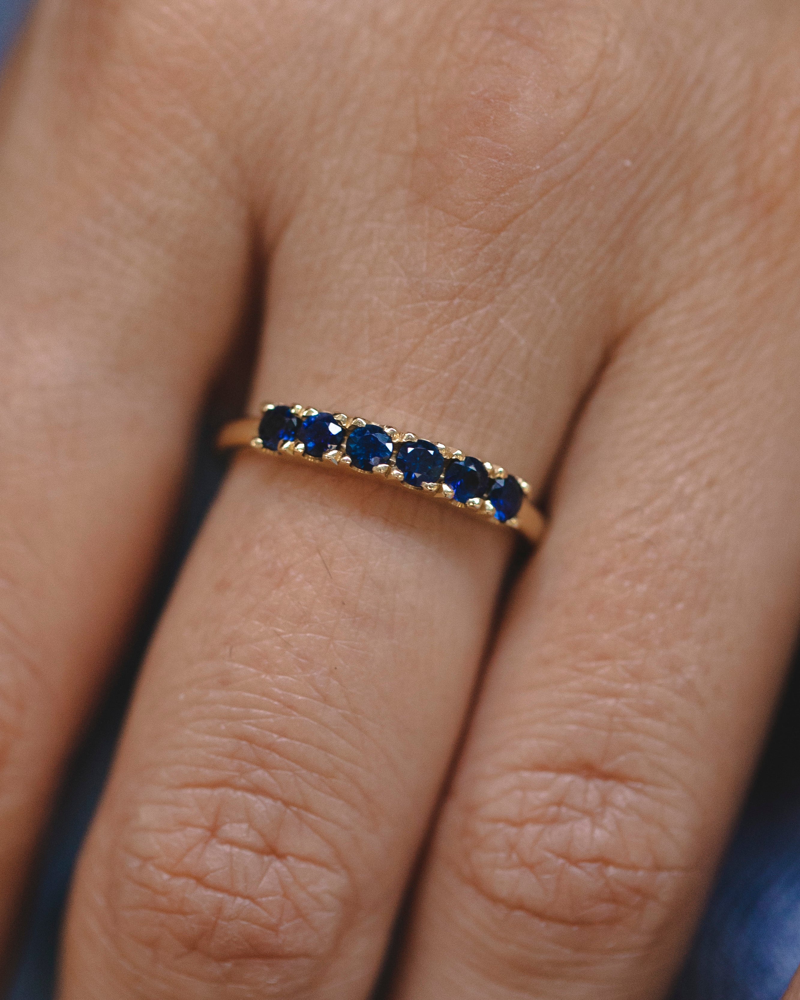 Medium Candy Gold Ring sapphire