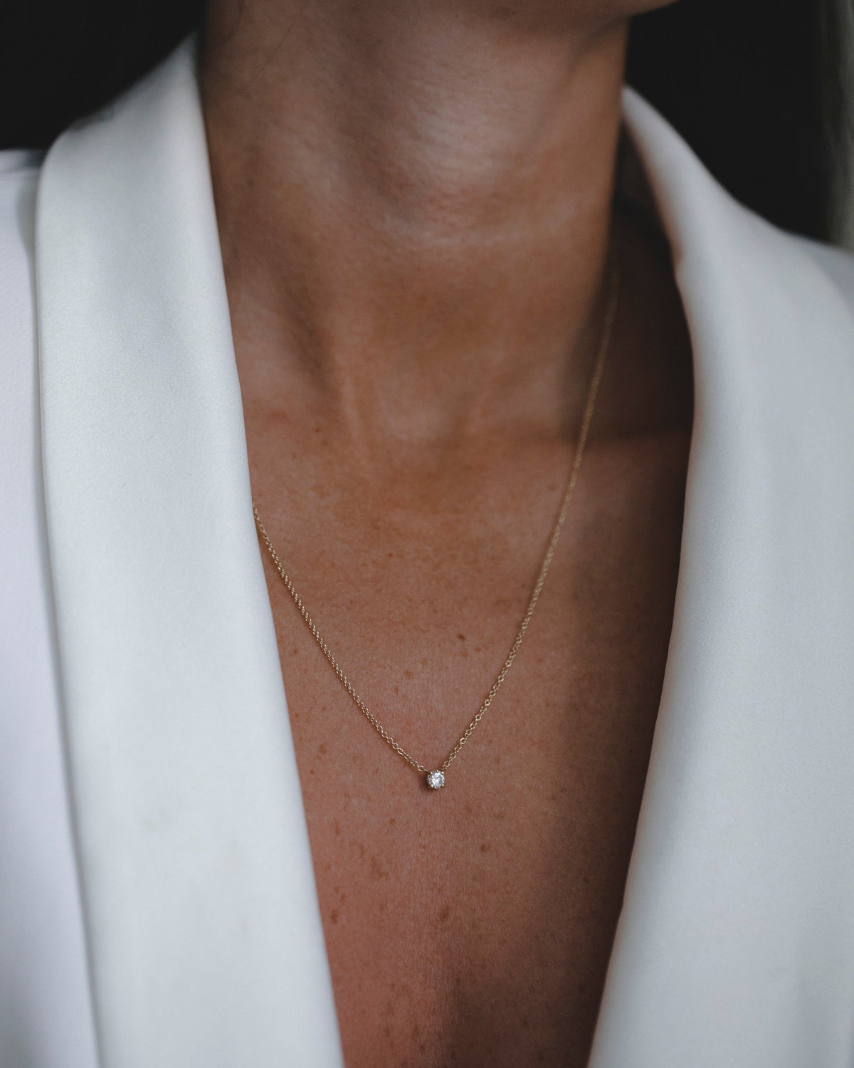 Annabelle Necklace White Diamond 4mm