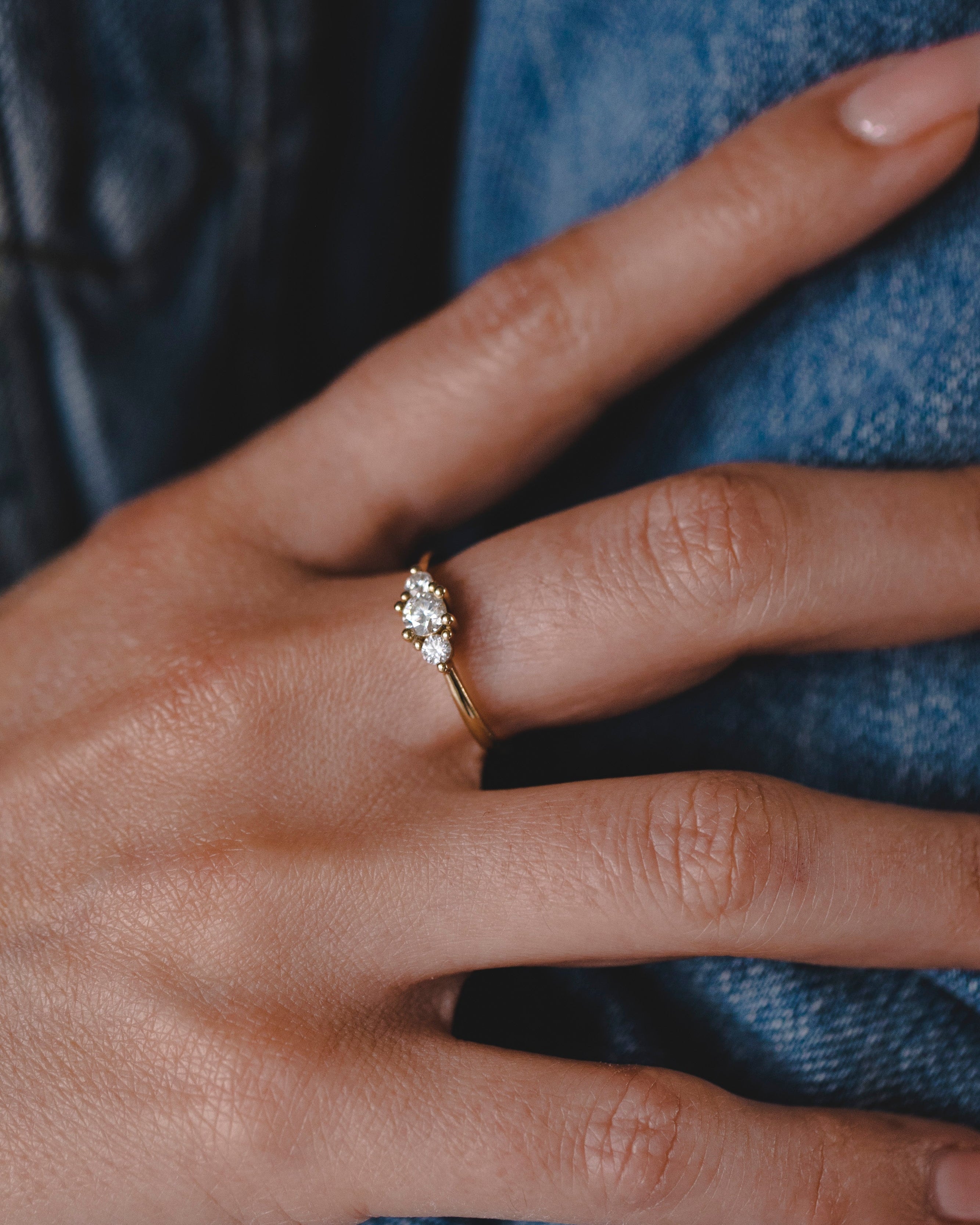 Audrey Gold Ring 4mm Diamond