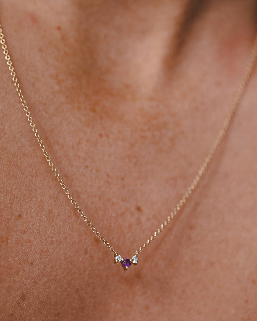 Frida amethyst and white diamonds Necklace