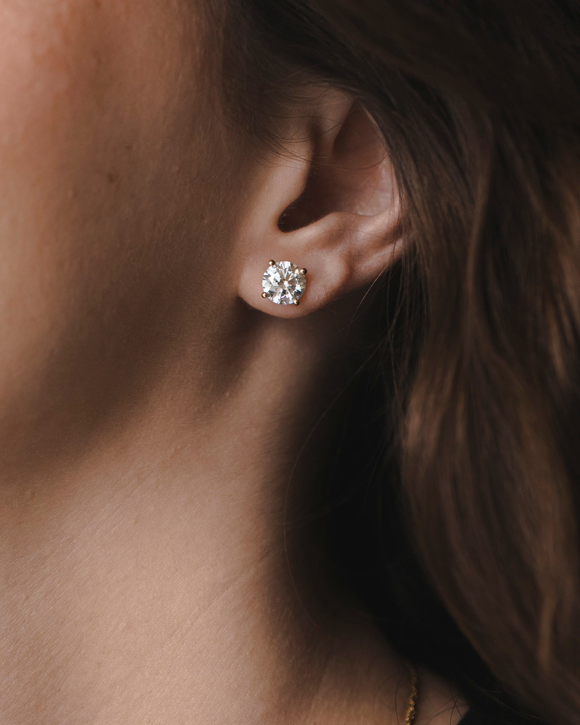 Martina Gold Earring 2ct lab Diamond
