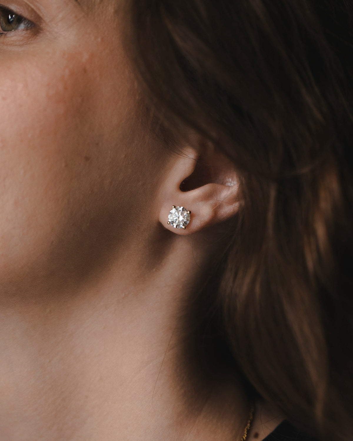 Martina Gold Earring 2ct lab Diamond