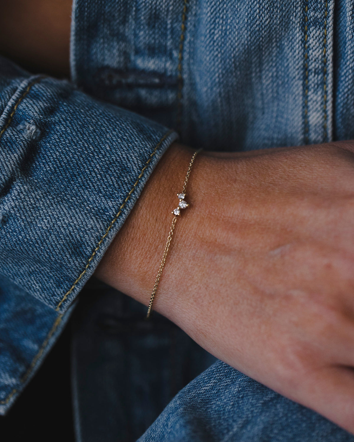 Frida and alex gold bracelet white diamonds