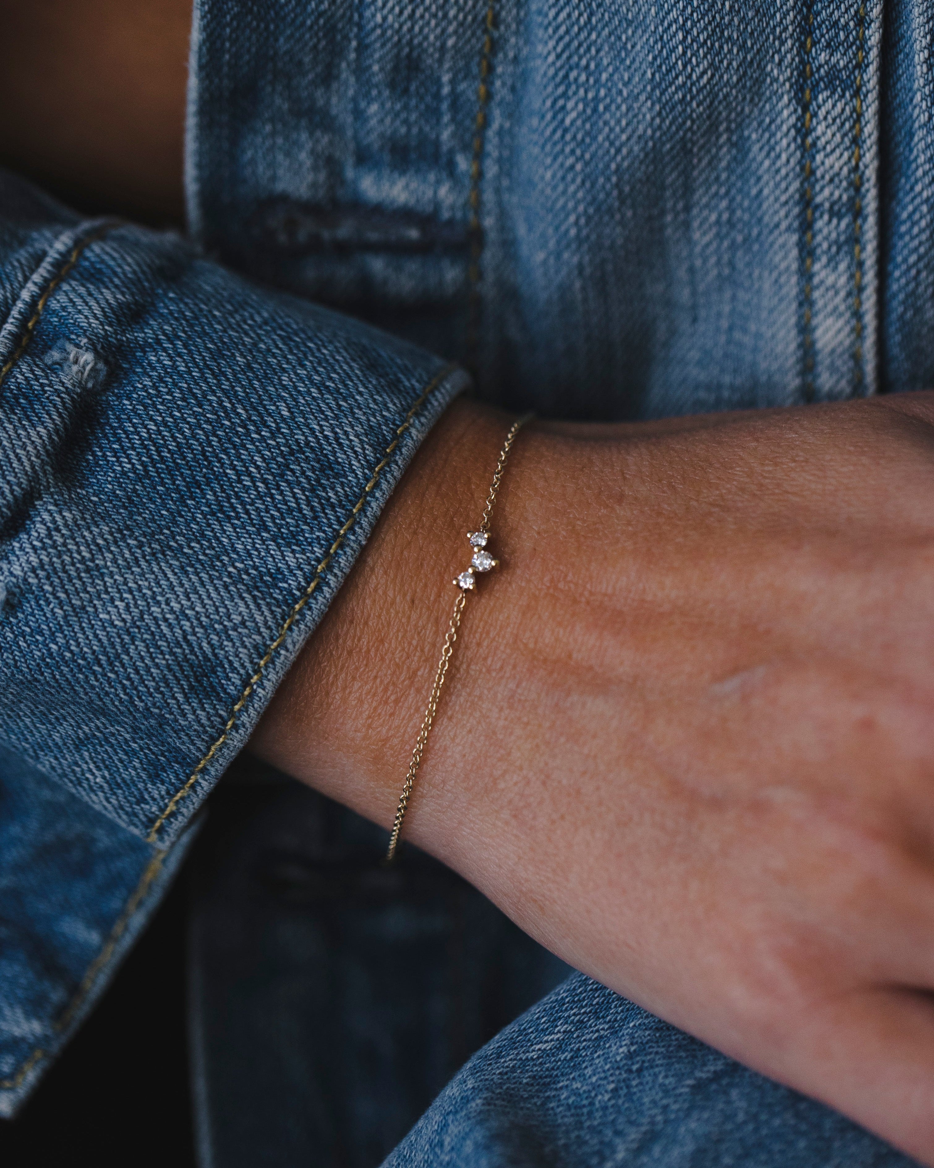 Frida and alex gold bracelet white diamonds
