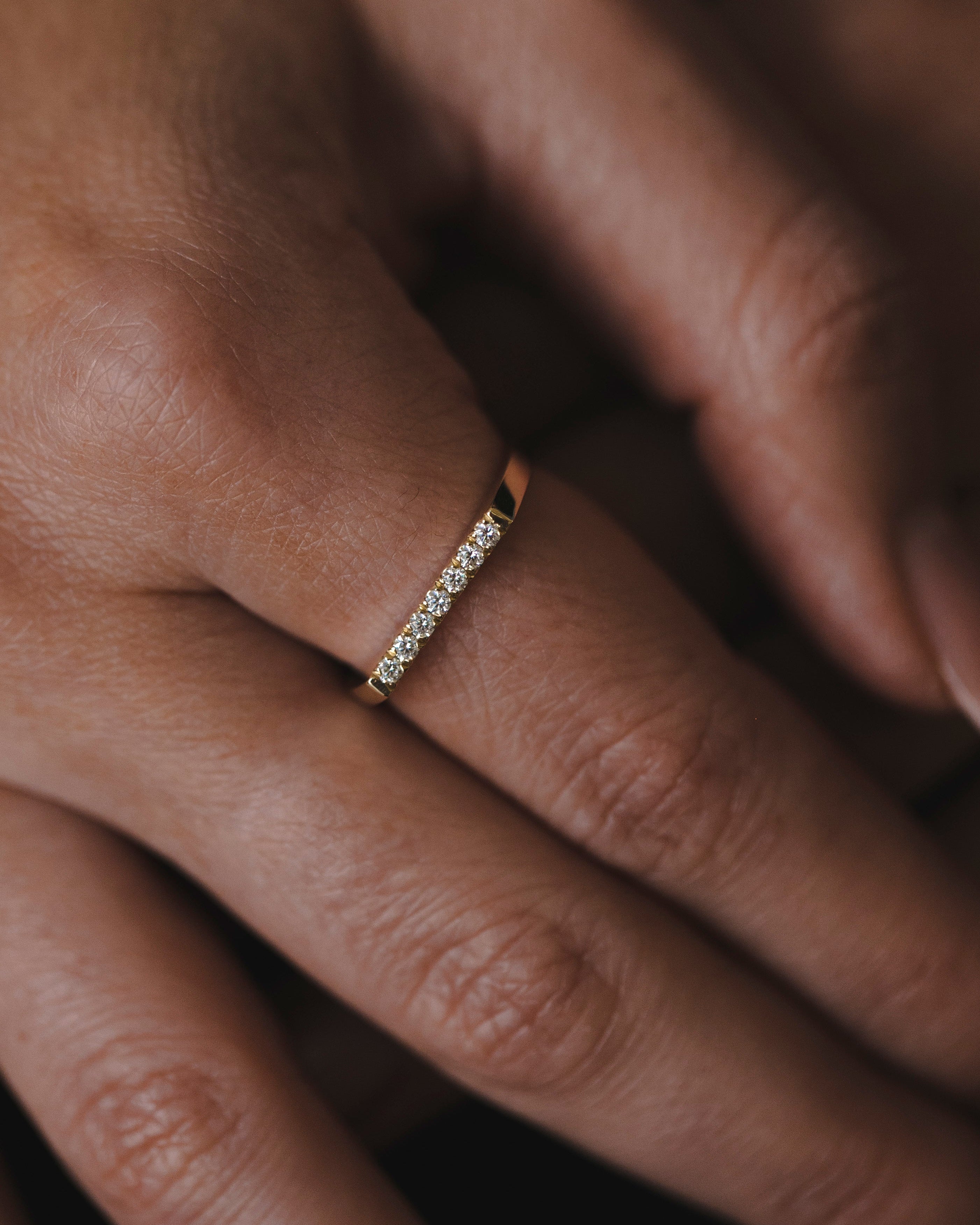 Carrie Gold Ring White Diamonds
